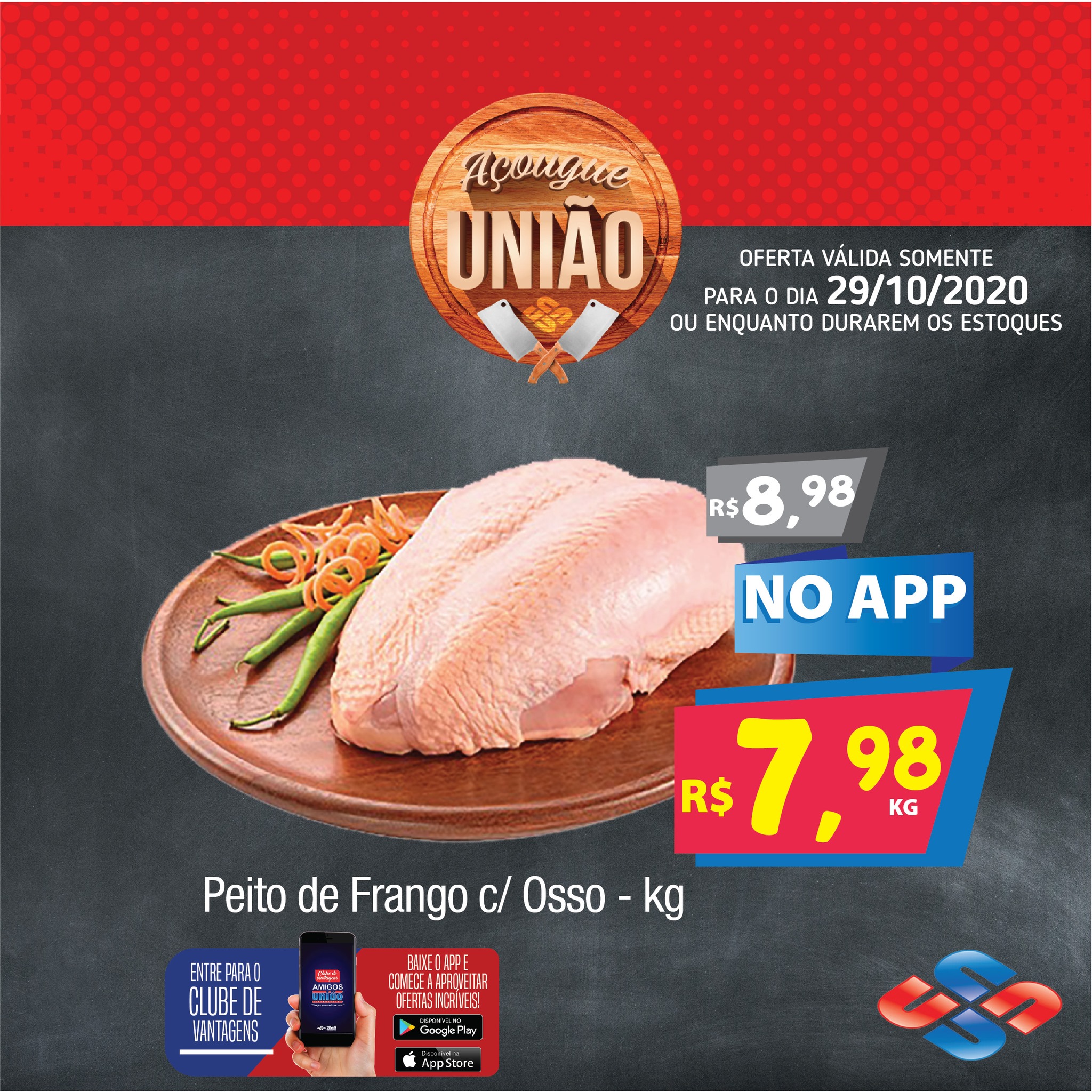 União Supermercados tem frango, bife à rolê e miolo de alcatra em promoção na Quinta da Carne