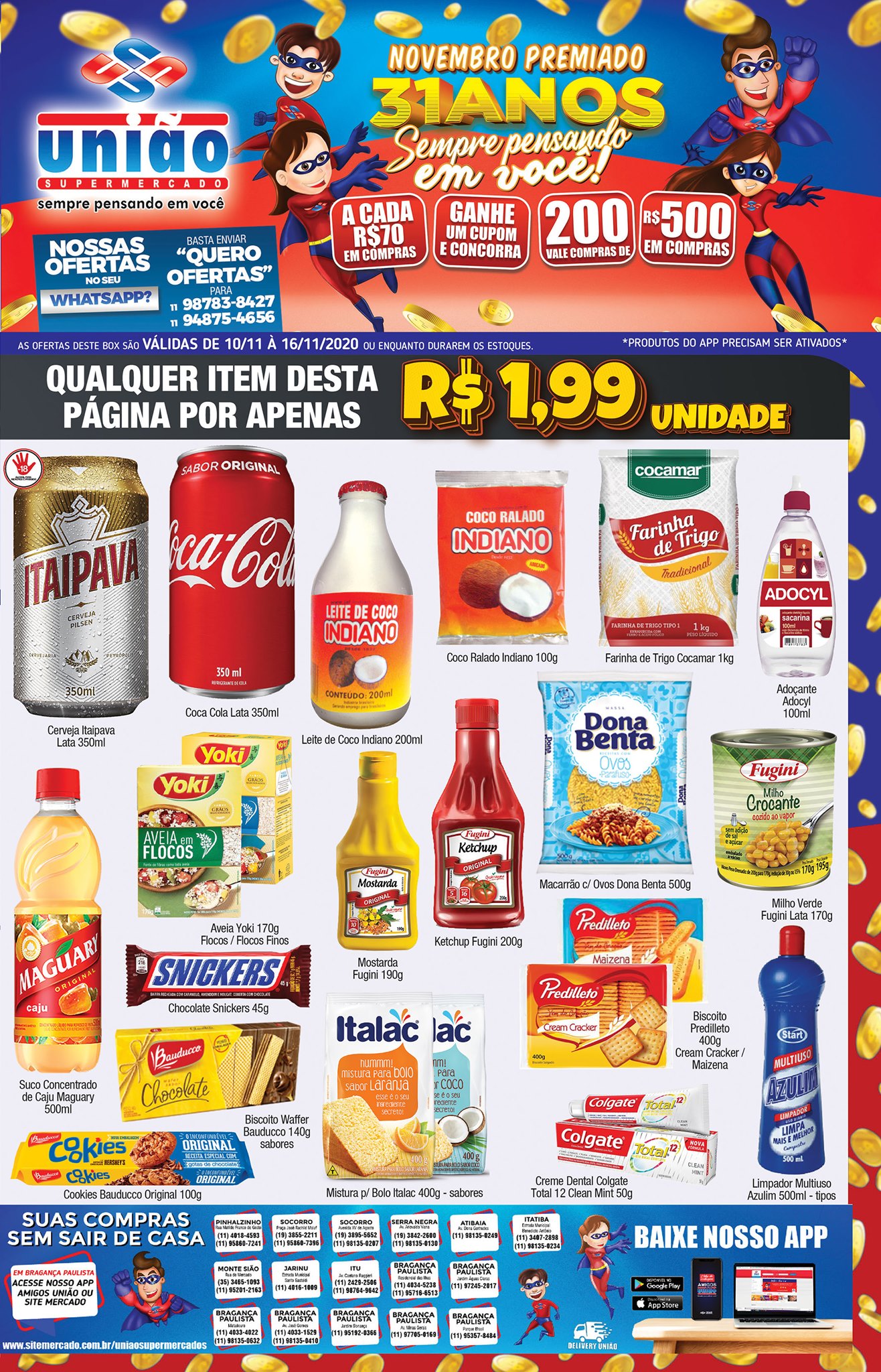 União Supermercados tem mais de 20 ofertas a R$1,99, nesta semana