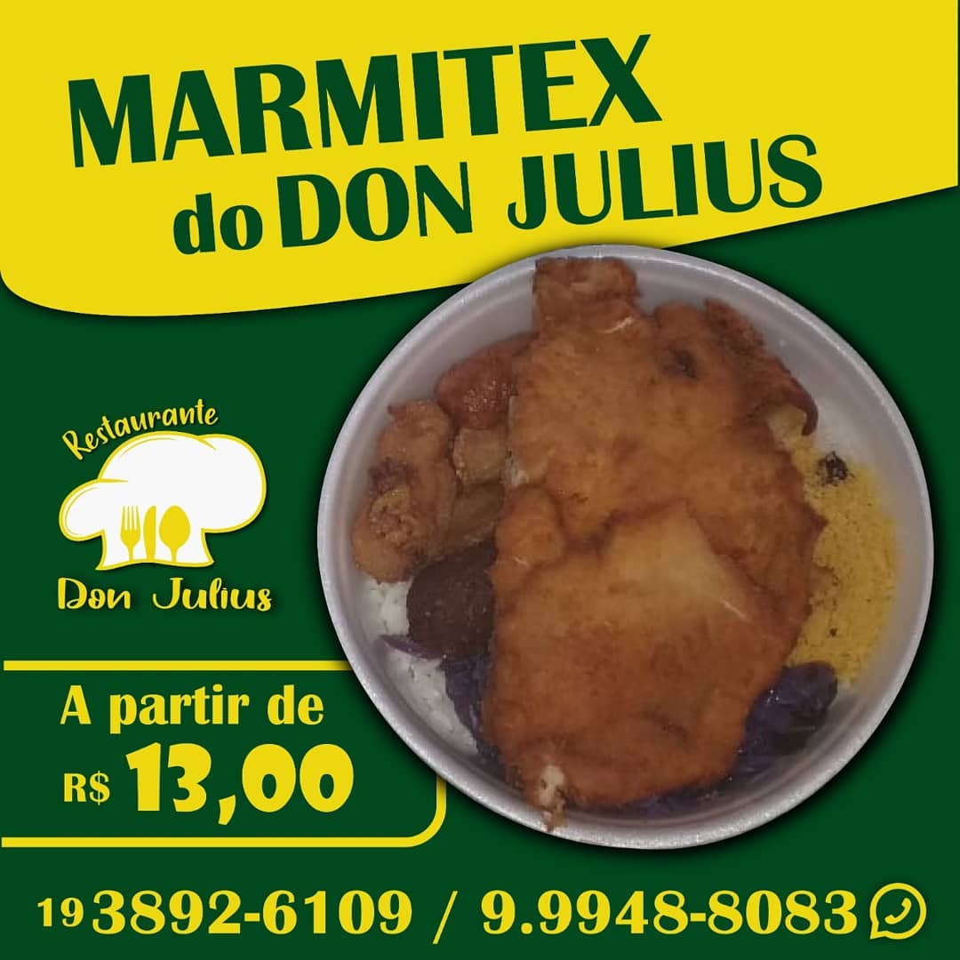 Don Julius tem tutu de feijão, bisteca, torresmo, ovo, farofa, batata, refogado e banana à milanesa, nesta segunda-feira