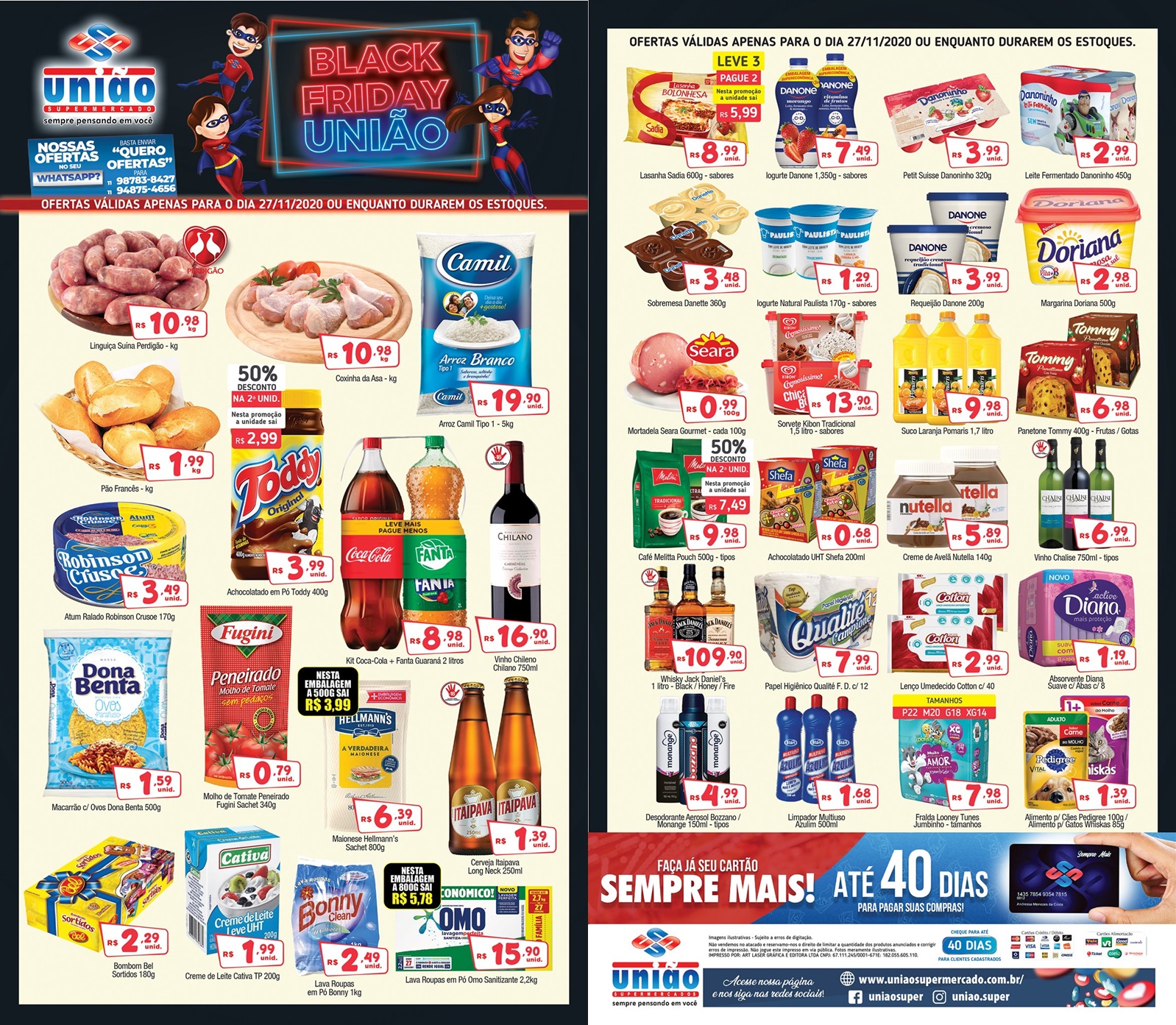 Black Friday do União Supermercados tem 40 ofertas