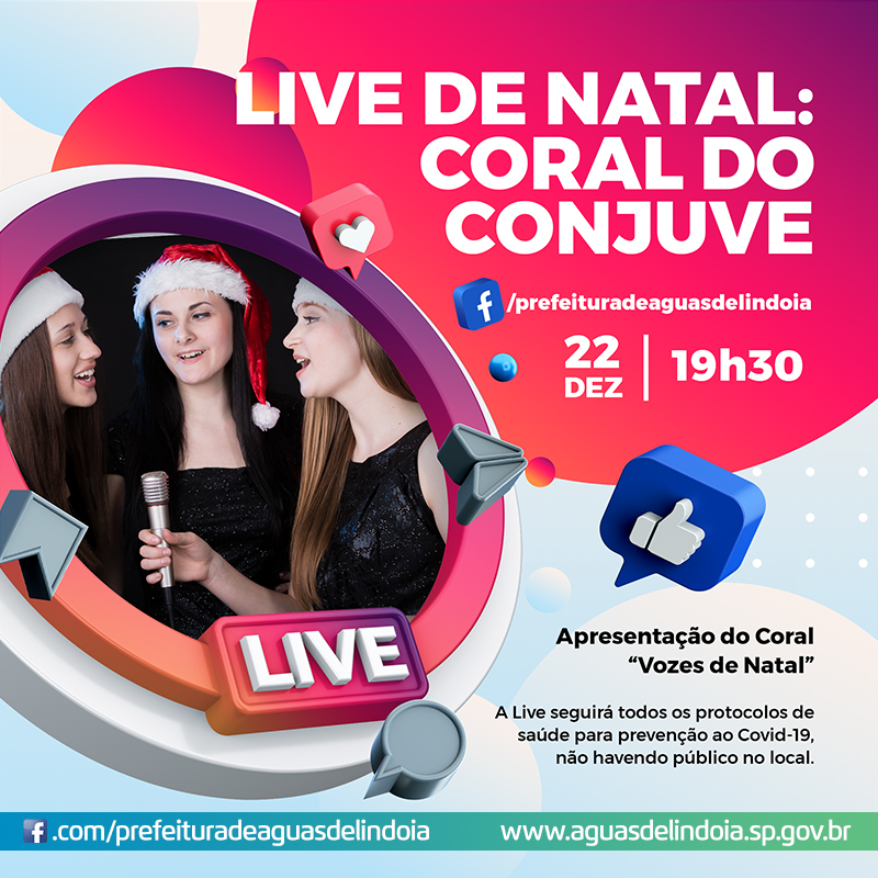 Prefeitura de Águas de Lindoia realiza Live de Natal com Coral do Conjuve