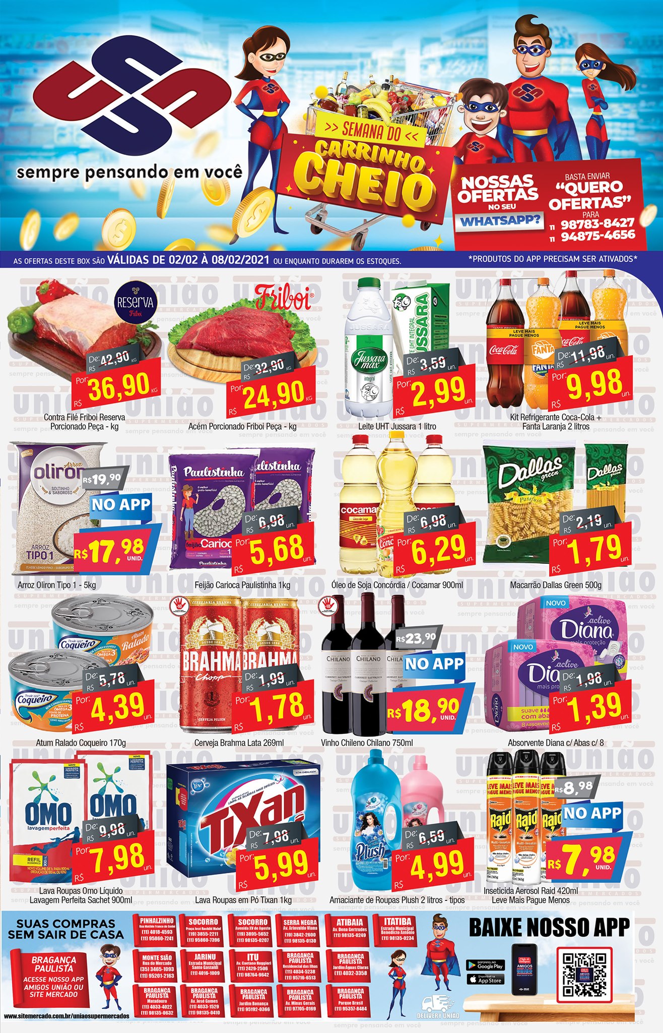 Semana do Carrinho Cheio do União Supermercados tem mais de 80 ofertas