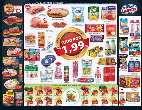 União Supermercados tem 25 itens por R$1,99