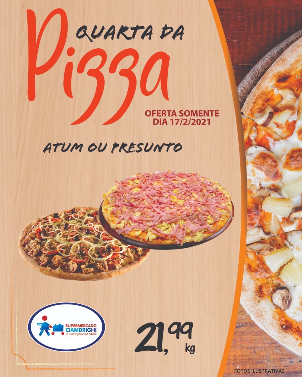 Quarta de Pizza, Hortifrúti e ofertas pelo aplicativo 