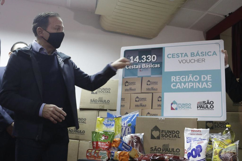 SP entrega mais de 14 mil cestas básicas na região de Campinas e libera R$ 18 mi do Fundocamp
