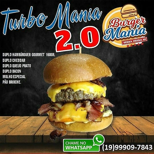 Turbo Mania 2.0 tem tudo em dobro com hambúrguer artesanal 100% carne