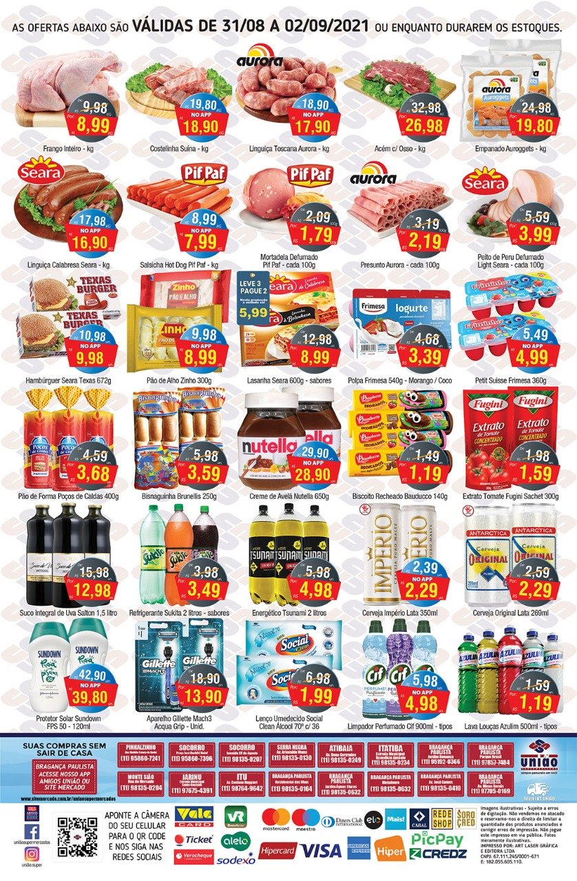 União Supermercados tem ofertas no açougue, embutidos, hortifrúti e muito mais, nesta quarta-feira