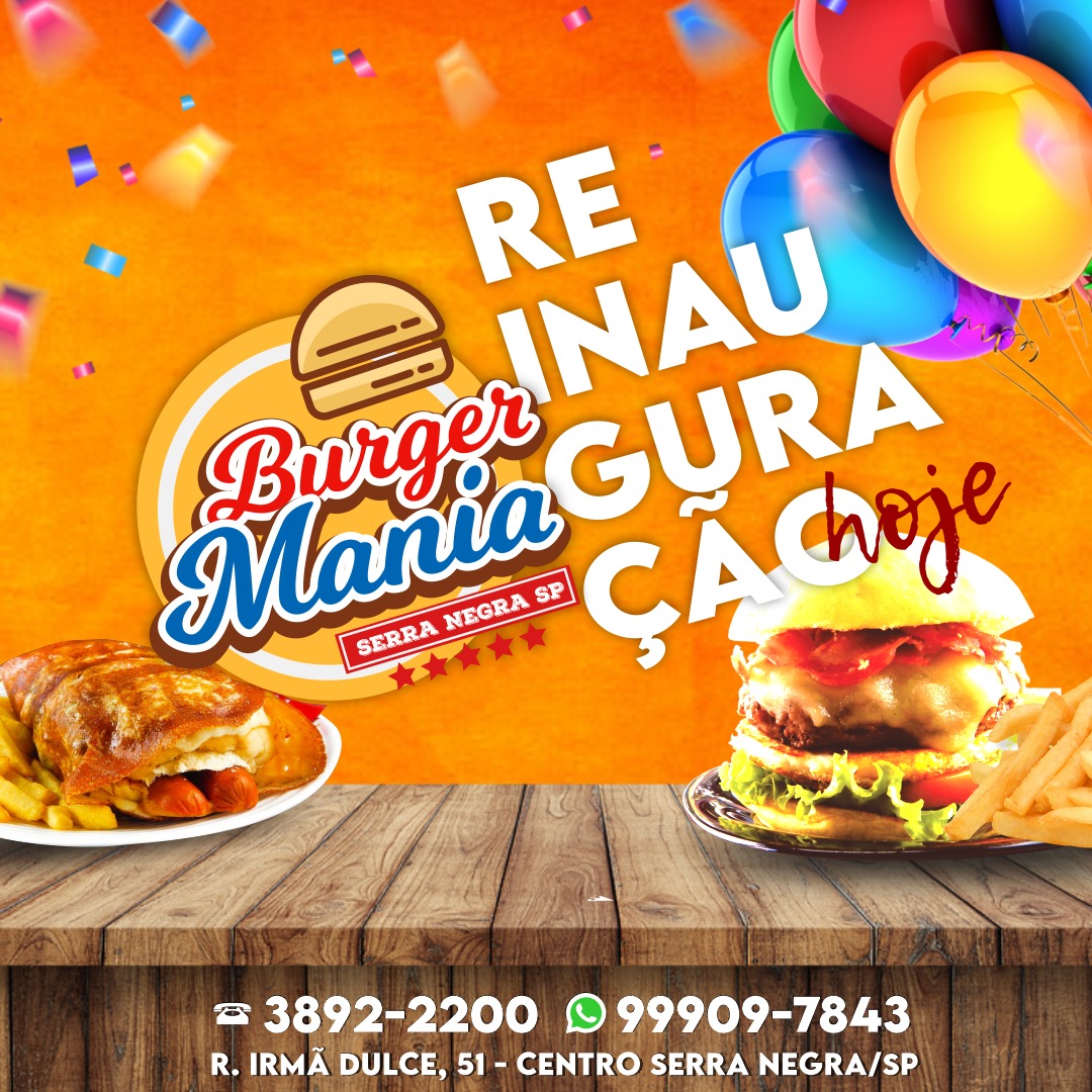 Burger Mania inaugura novo local em Serra Negra