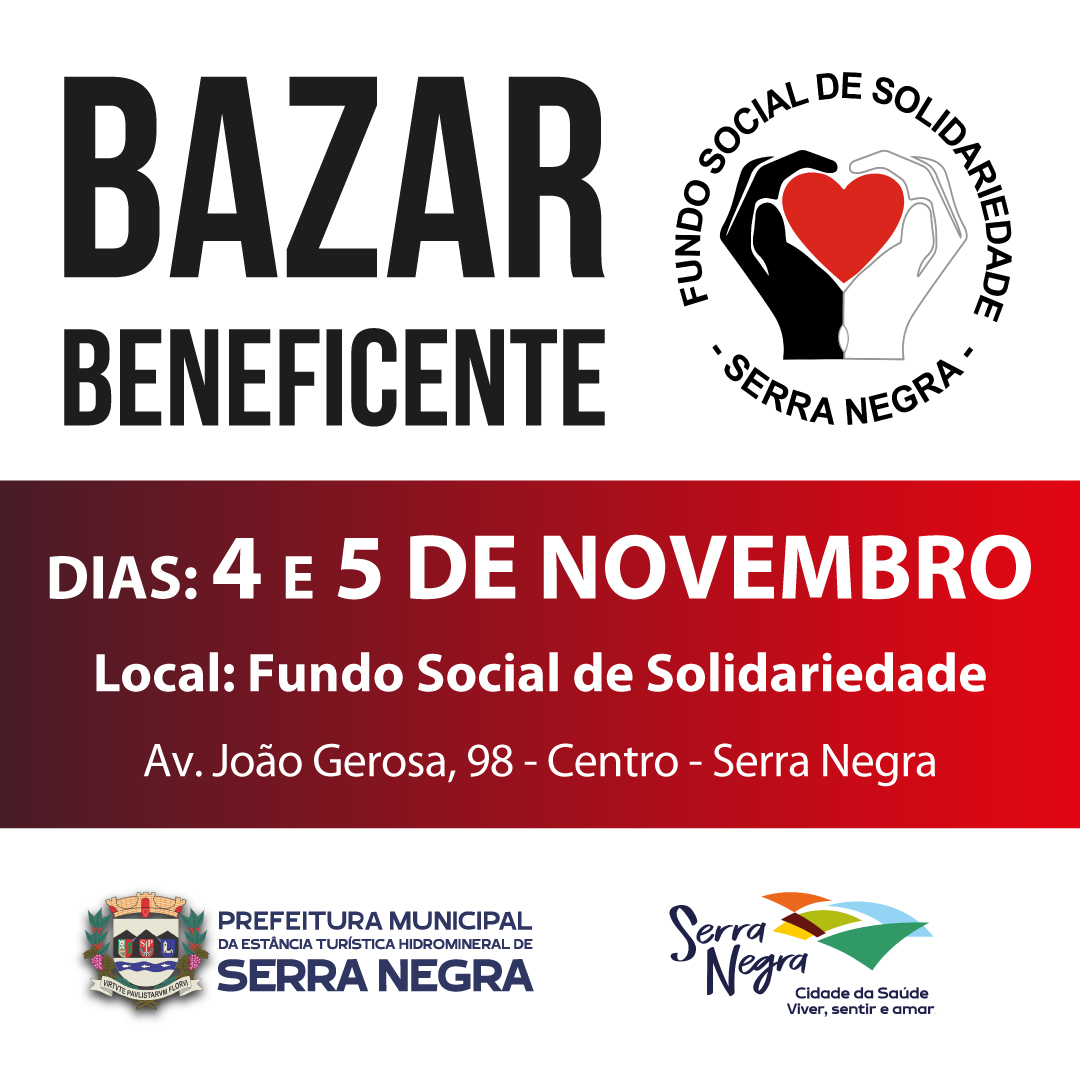 Fundo Social realizará Bazar Beneficente dias 4 e 5 de novembro