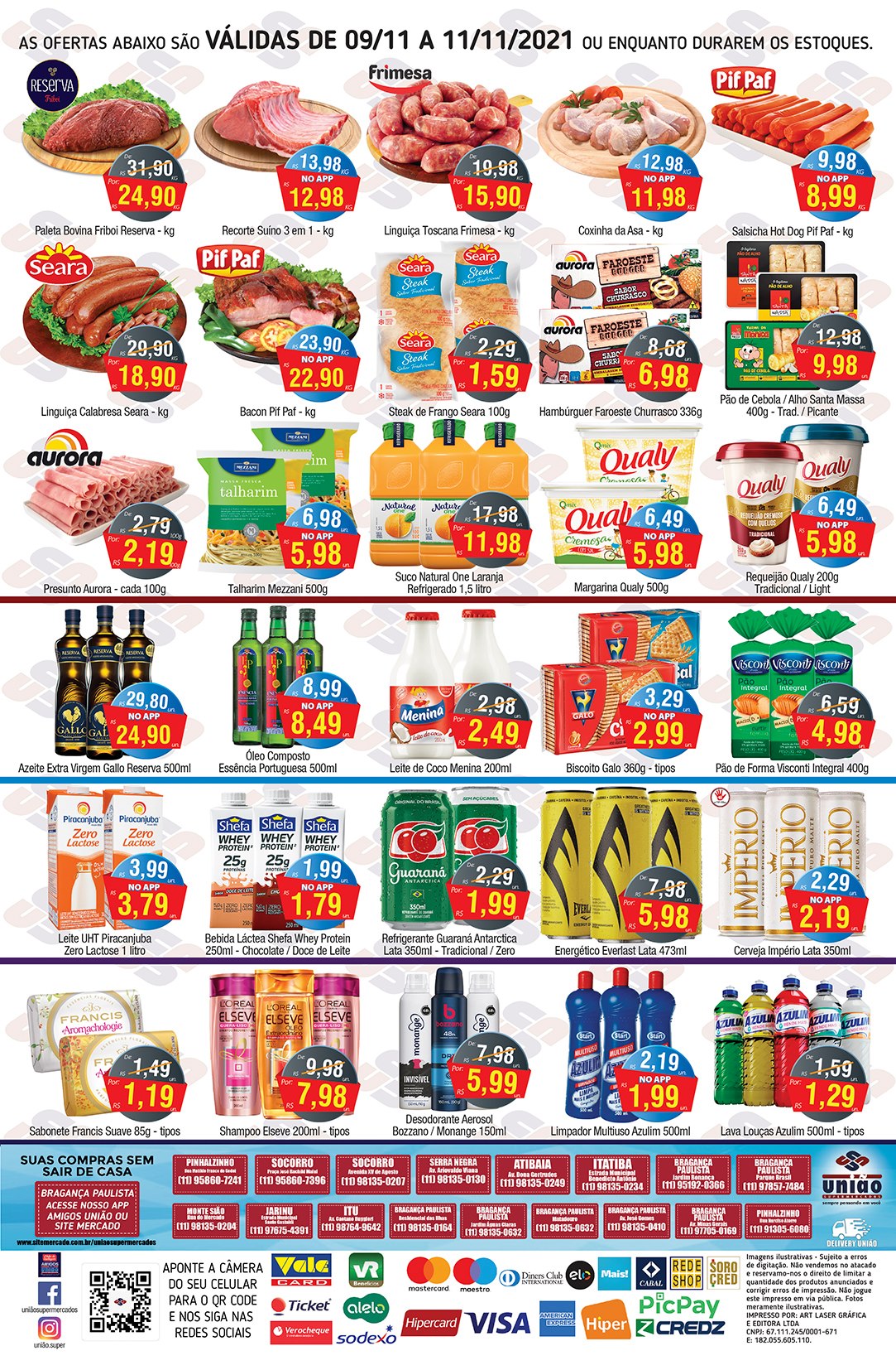 Quarta-feira de ofertas no açougue, bebidas, embutidos e hortifrúti, no União Supermercados