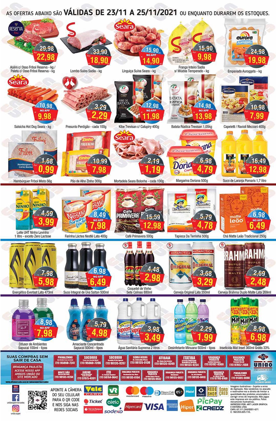 União Supermercados tem ofertas de hortifrúti, açougue, bebidas e muito mais, para a quarta-feira