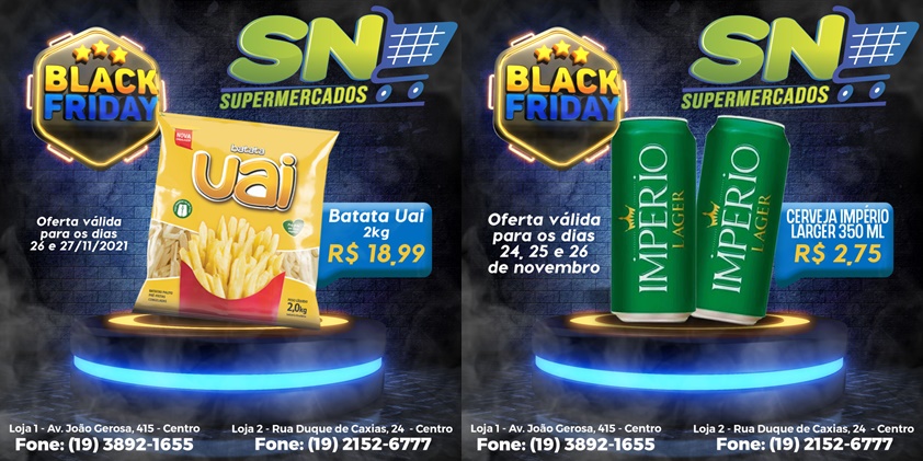 SN Supermercados tem mais de 20 ofertas para hoje, na Black Week
