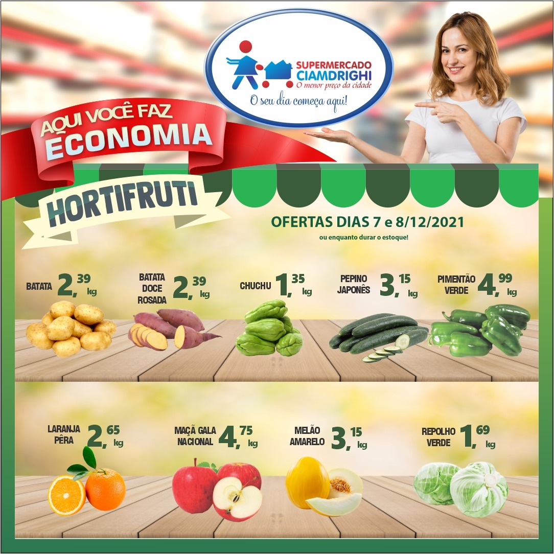 Ciamdrighi tem terça-feira de ofertas em hortifrúti