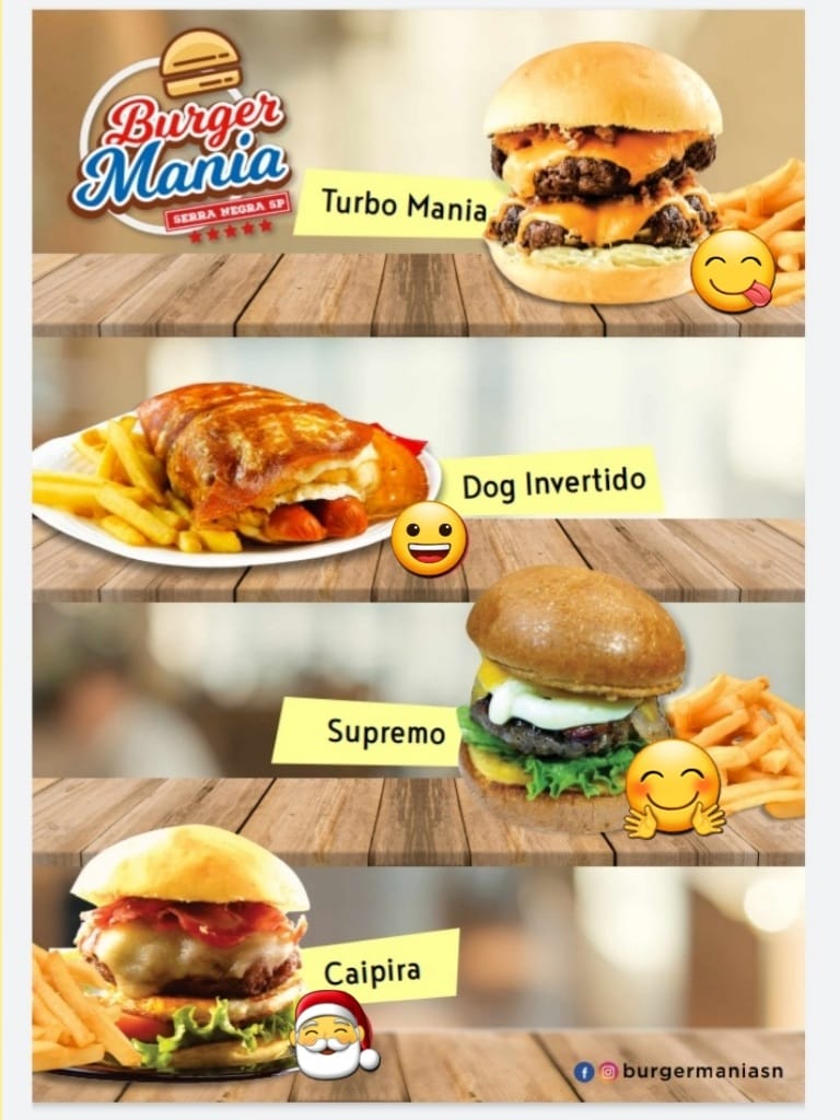 Sábado recheado de opções na Burger Mania, em Serra Negra