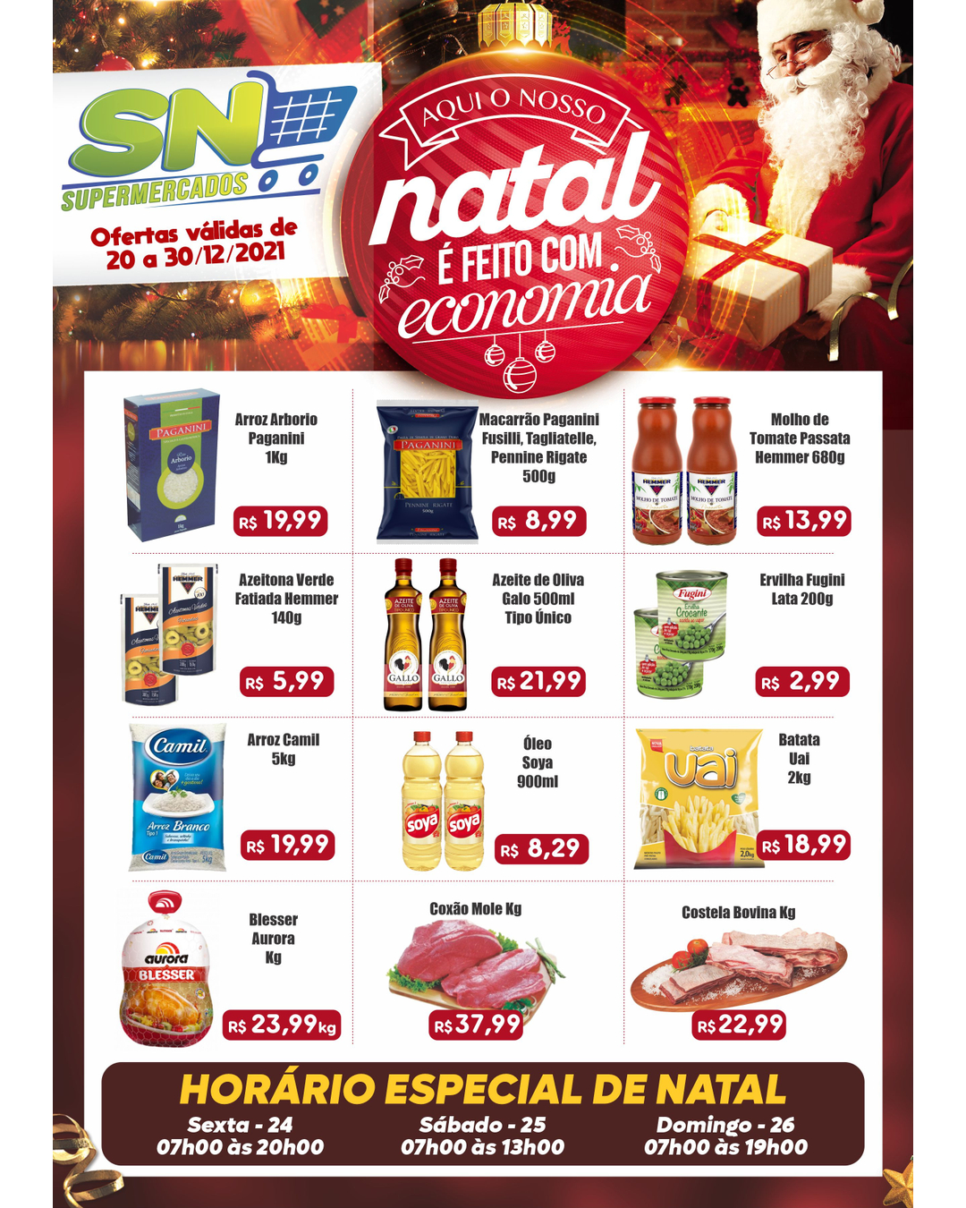 SN Supermercados tem ofertas para o Natal e Reveillon