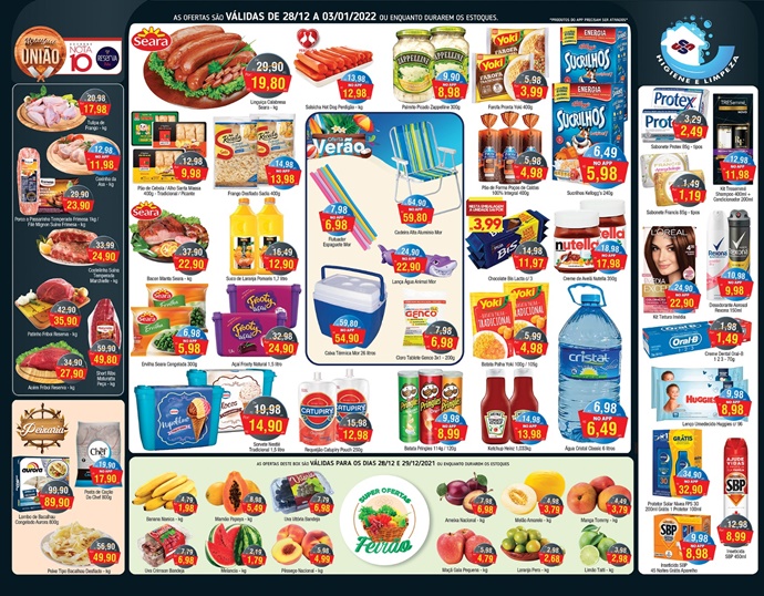Carnes, peixes e muita ofertas para a sua Virada de Ano, no União Supermercados