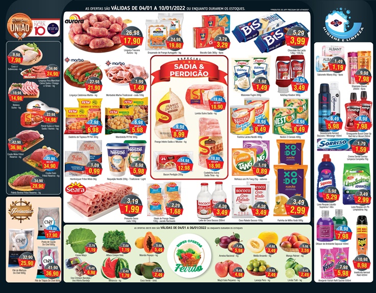 União Supermercados tem ofertas em hortifrúti e mais 70 opções para hoje