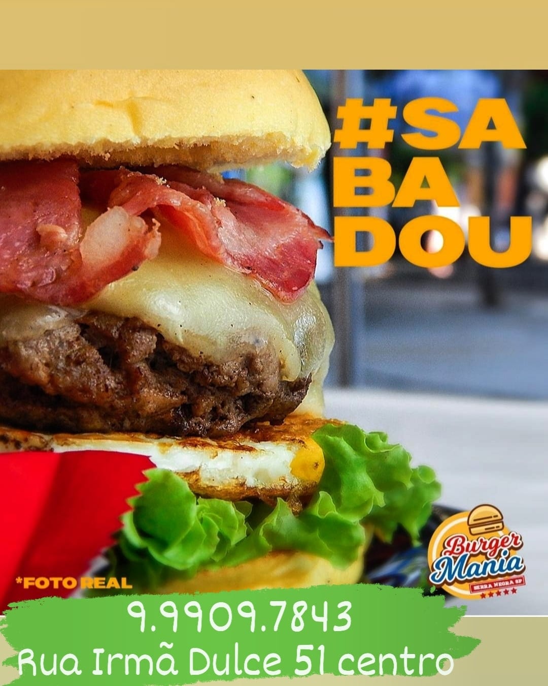 Burger Mania tem sábado de hambúrgueres artesanais 100% carne