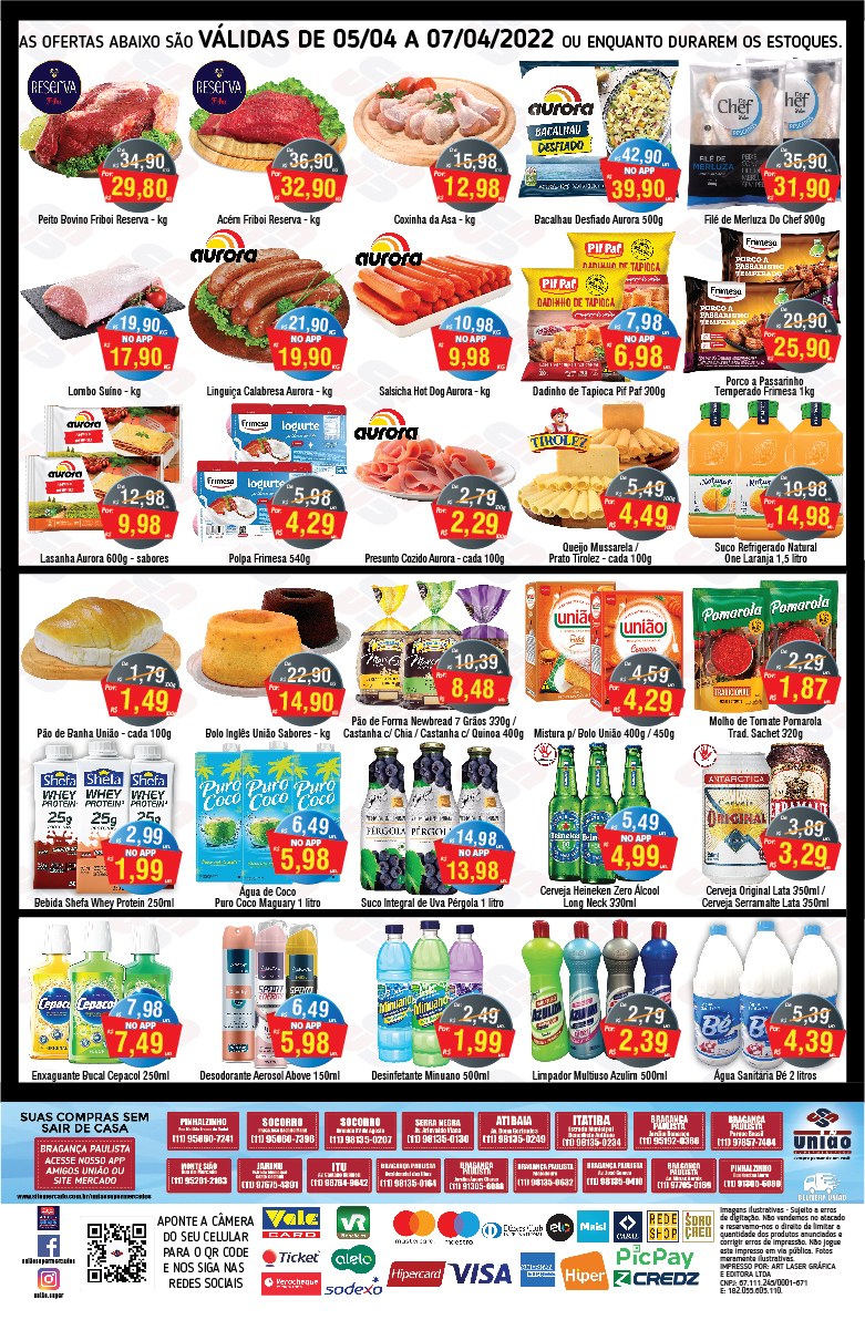 União Supermercados tem mais de 50 ofertas para a quarta-feira