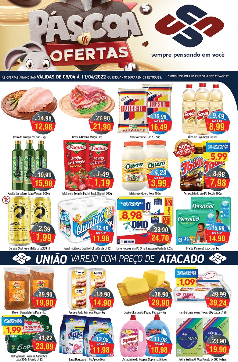 União Supermercados tem mais de 80 ofertas no Especial da Páscoa