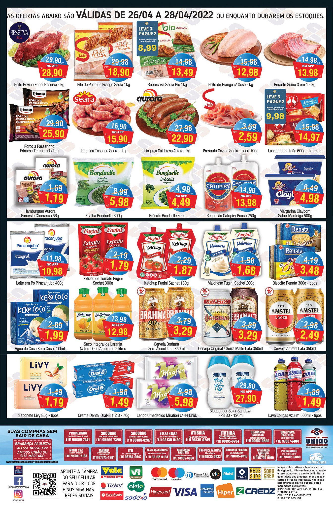 União Supermercados tem ofertas em carnes, embutidos, hortifrúti e muito mais para a quarta-feira
