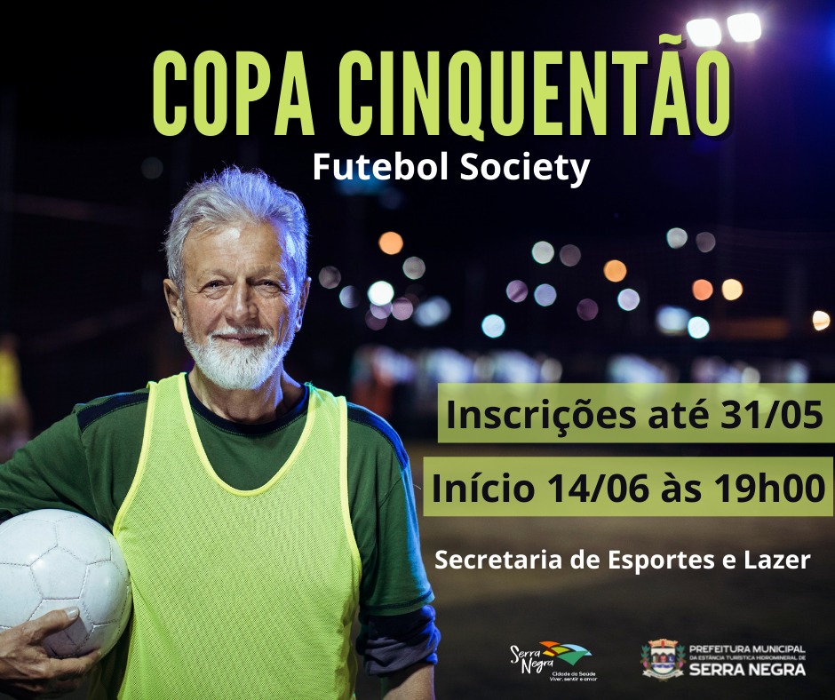 Serra Negra abre inscrições para a Copa Cinquentão de Futebol Society