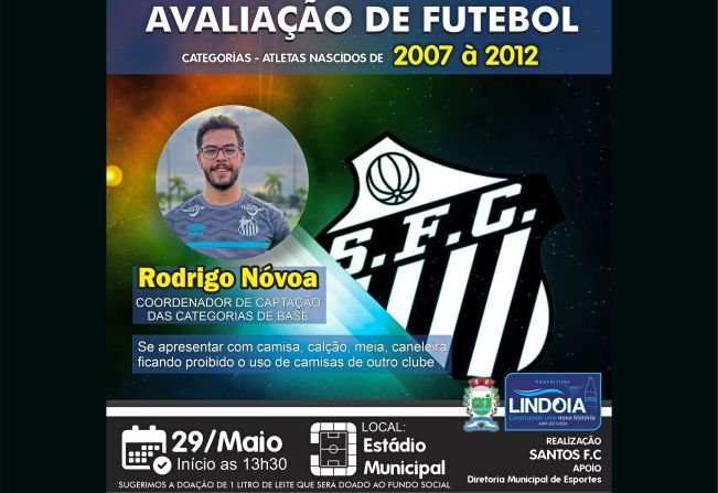Santos FC realiza avaliação de atletas em Lindoia