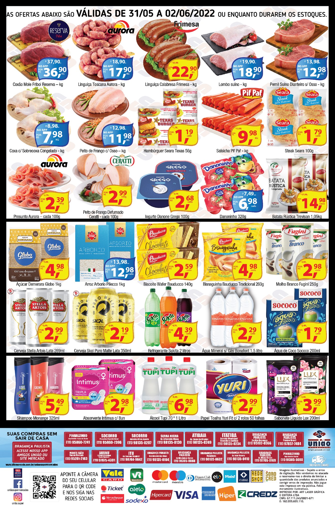 União Supermercados tem quarta-feira de ofertas em hortifrúti, carnes, bebidas e muito mais