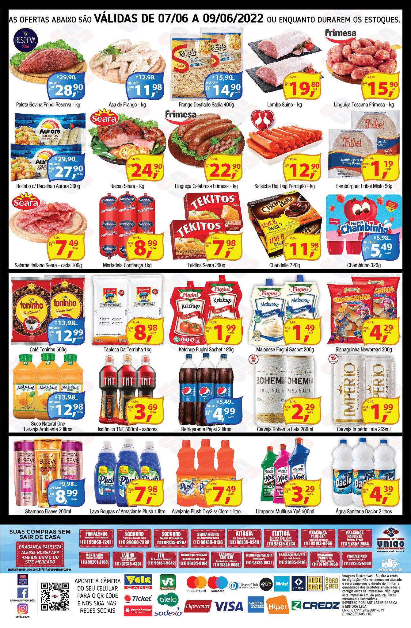 União Supermercados tem ofertas no açougue, hortifrúti, bebidas e muito mais para a quarta-feira
