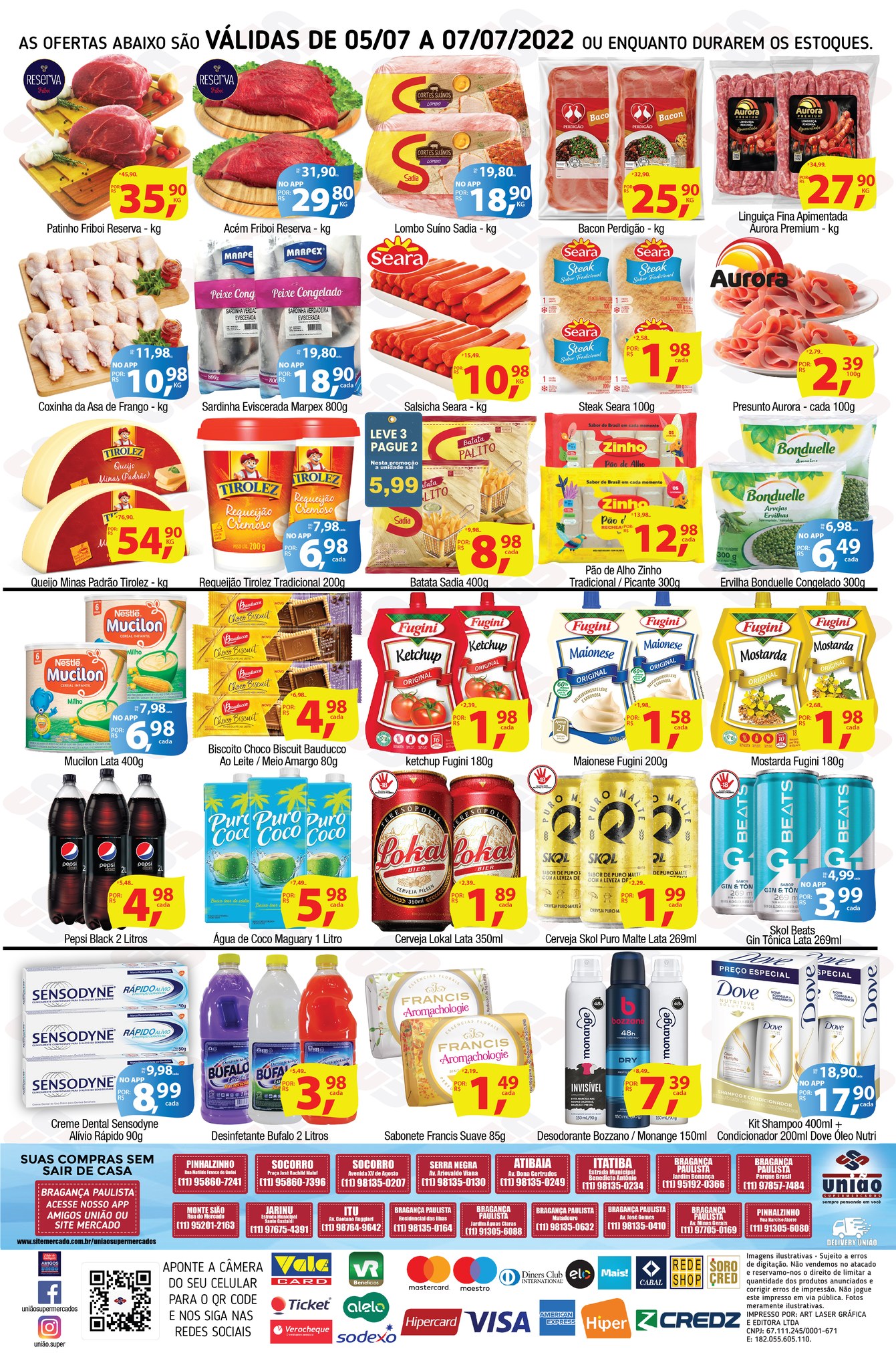 Quarta-feira de ofertas no açougue, bebidas, hortifrúti e muito mais, no União Supermercados