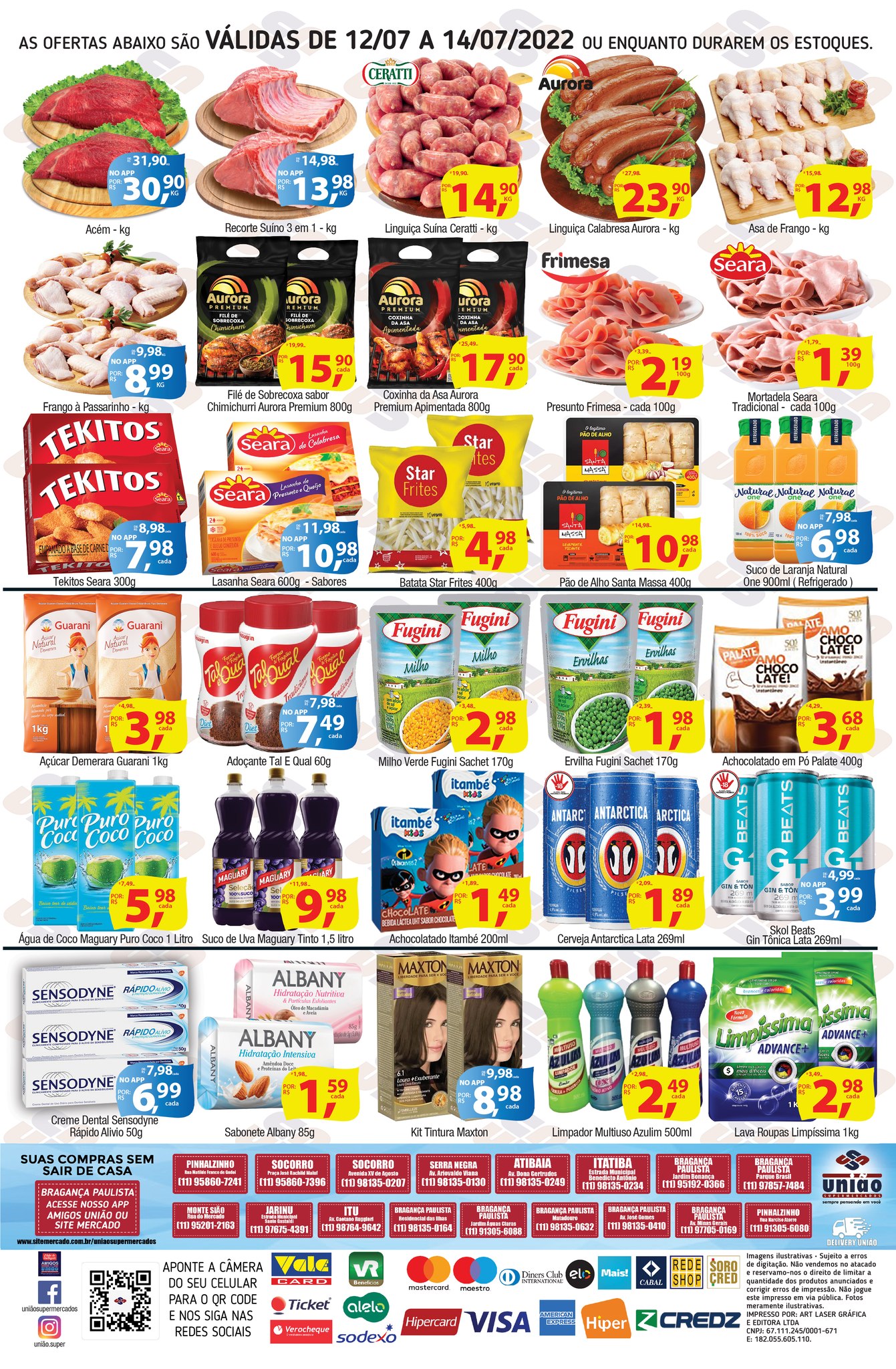 União Supermercados tem ofertas no açougue, embutidos, hortifrúti, bebidas e muito mais para hoje