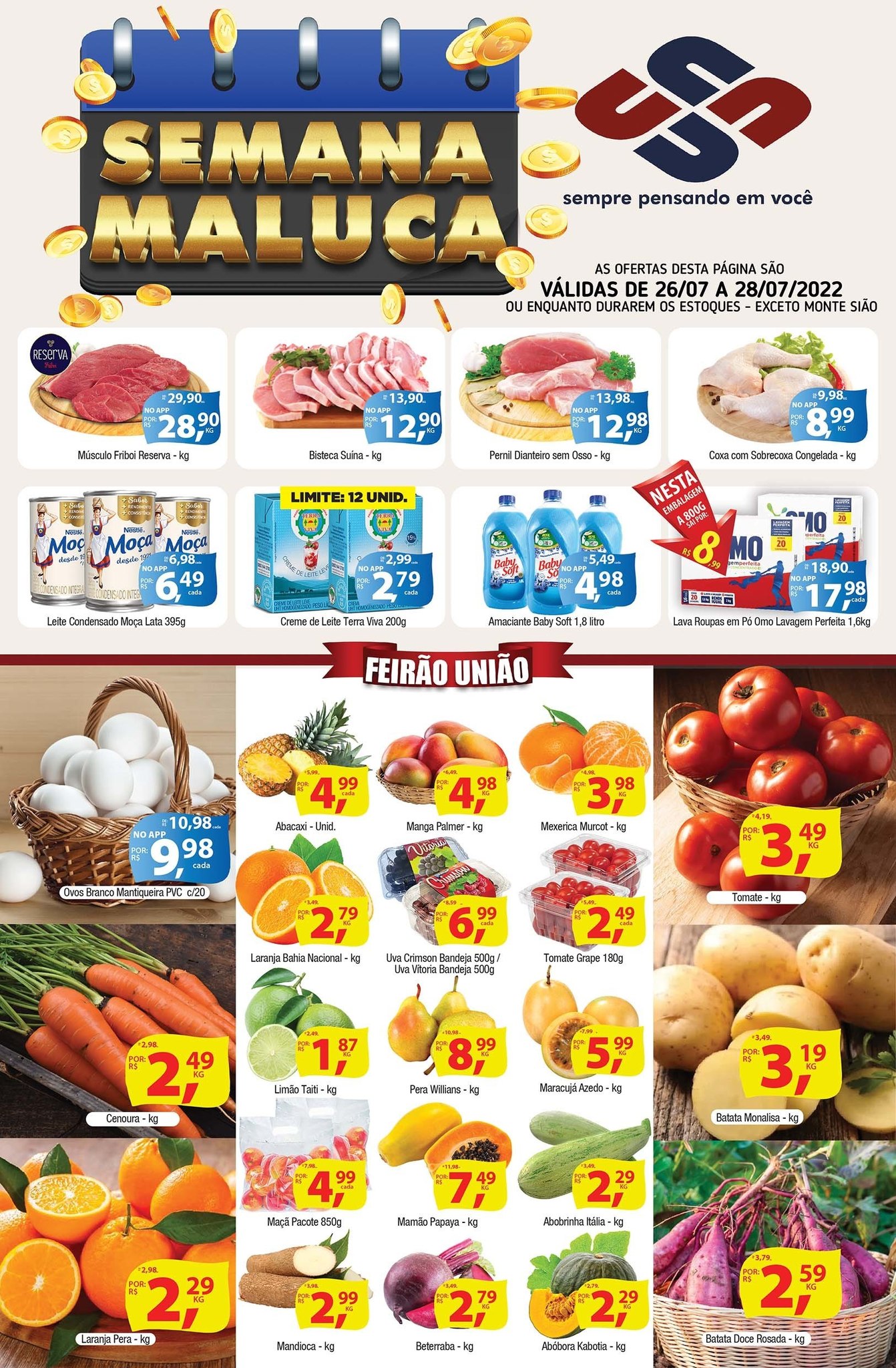 Mais de 50 ofertas no União Supermercados para o meio de semana