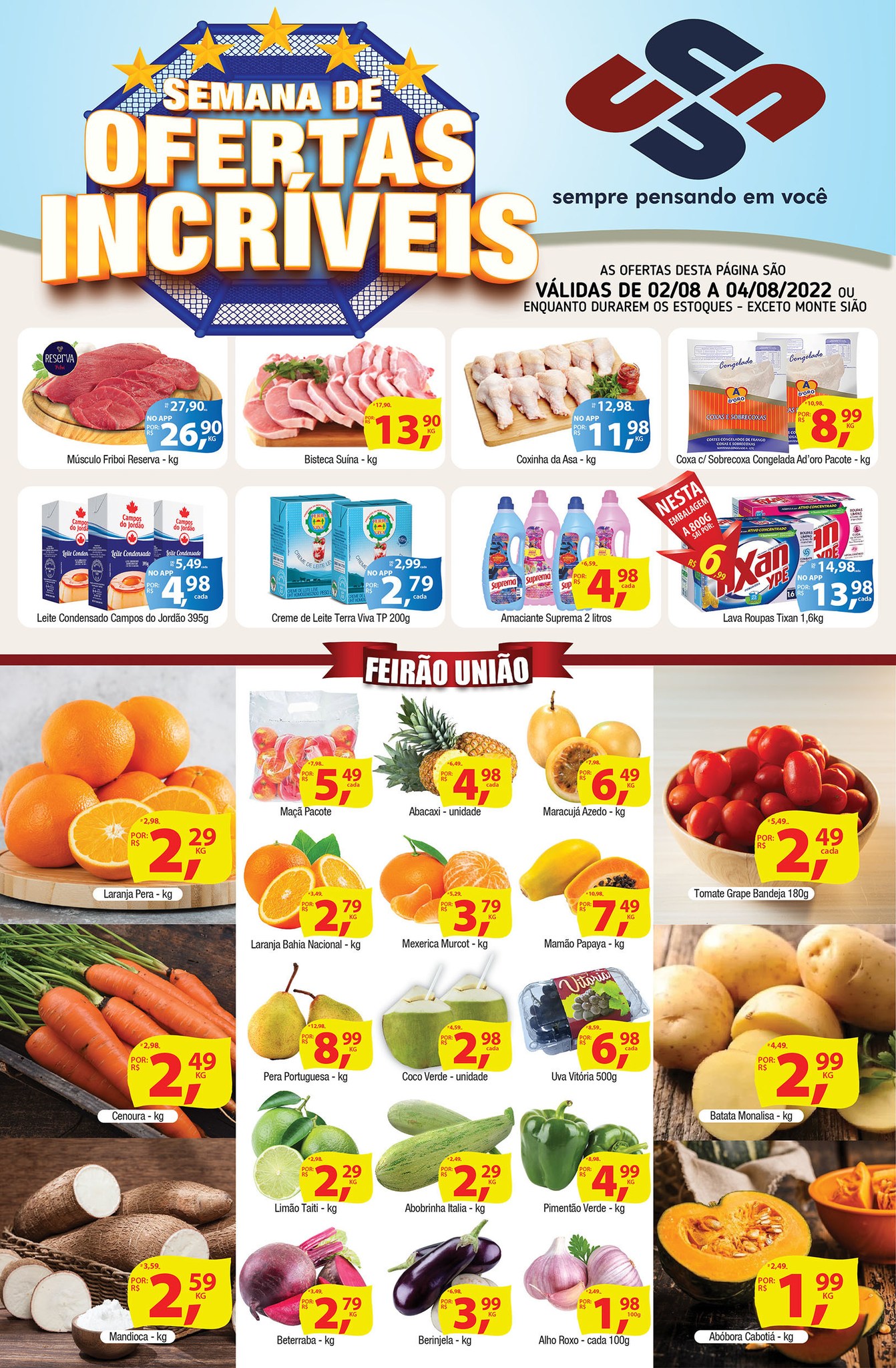 União Supermercados começa a semana com mais de 50 ofertas