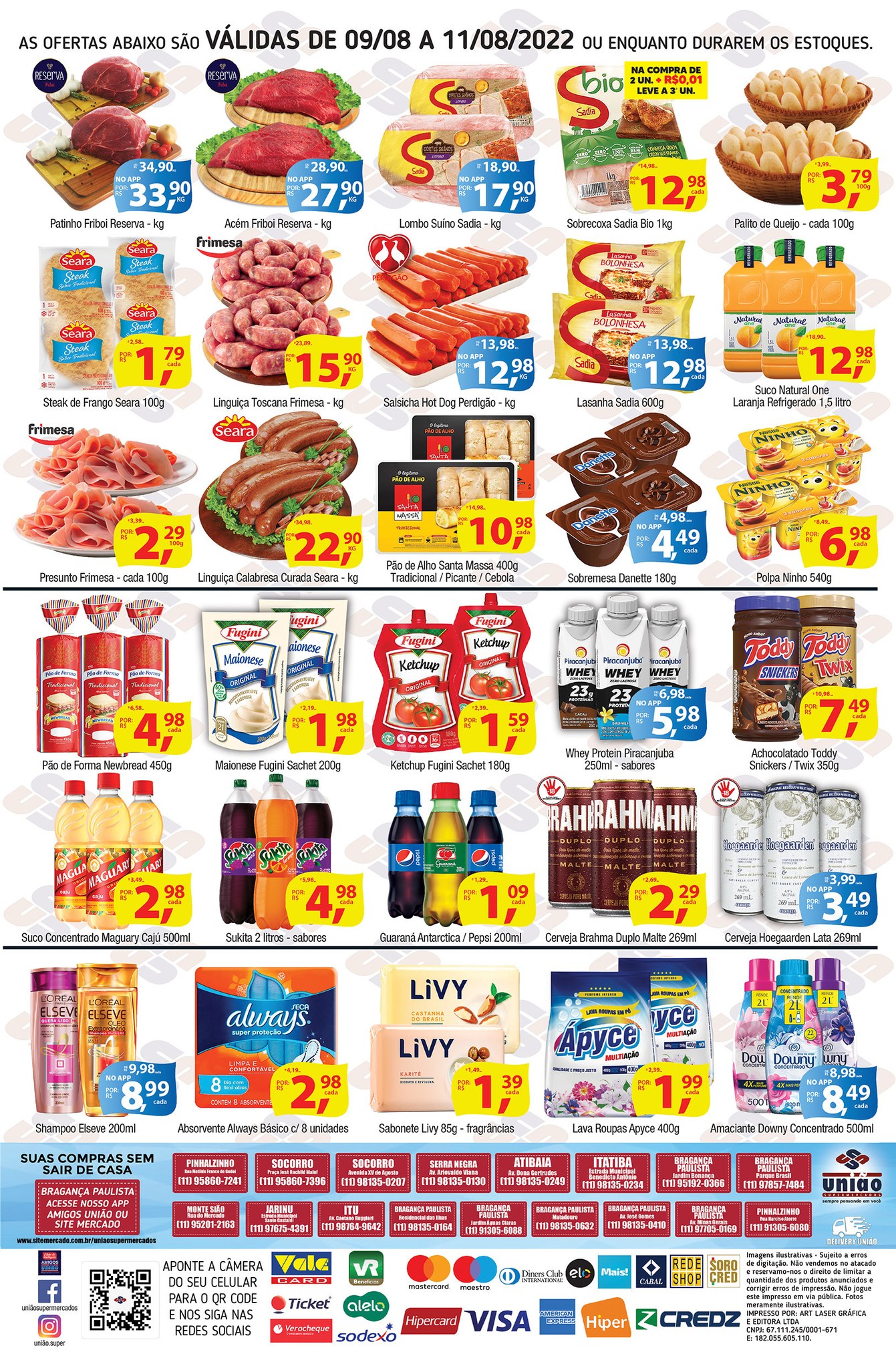 União Supermercados tem meio de semana com ofertas no açougue, mercearia, bebidas e muito mais