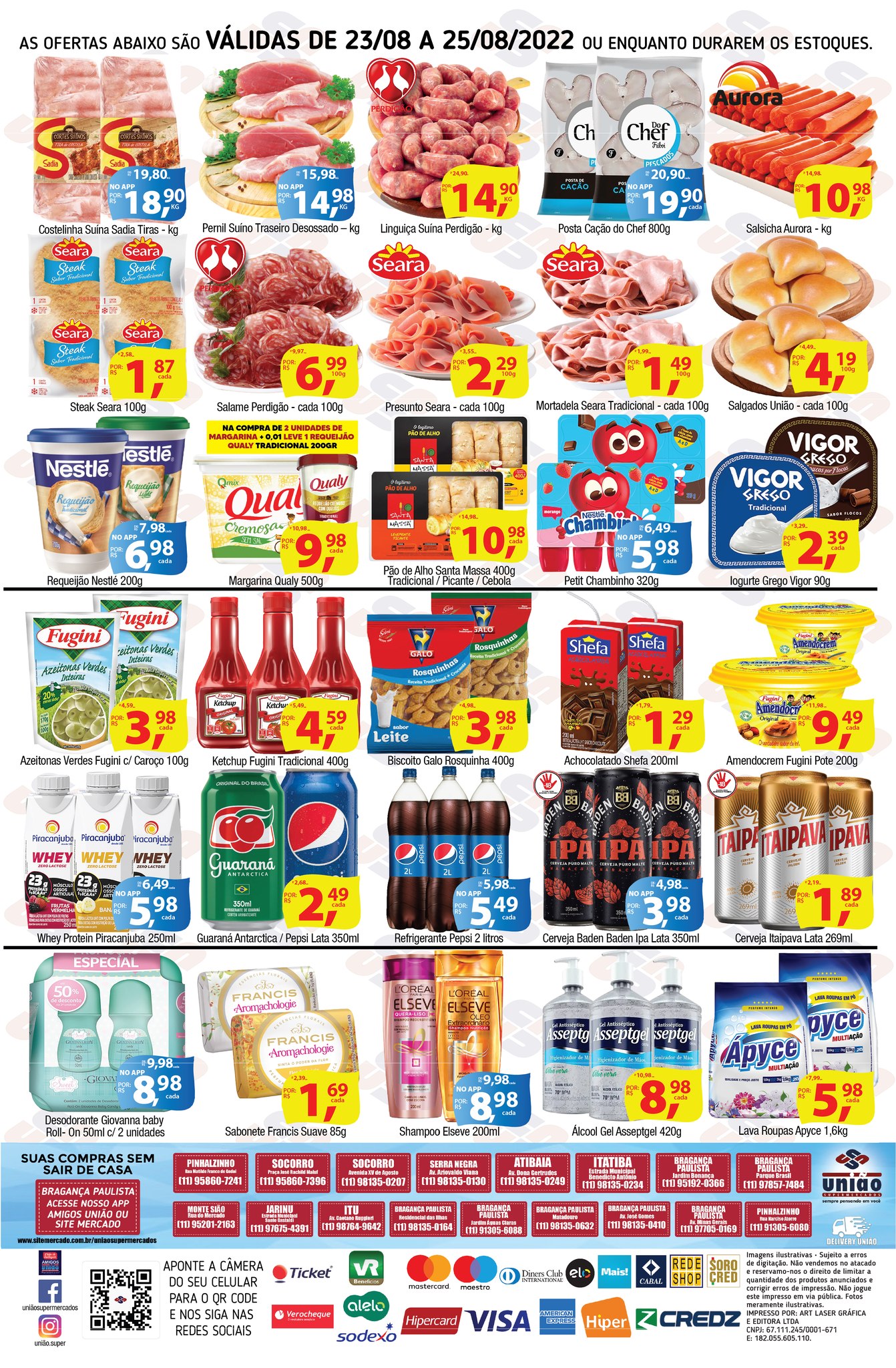União Supermercados tem ofertas em hortifrúti, açougue, mercearia e bebidas para hoje