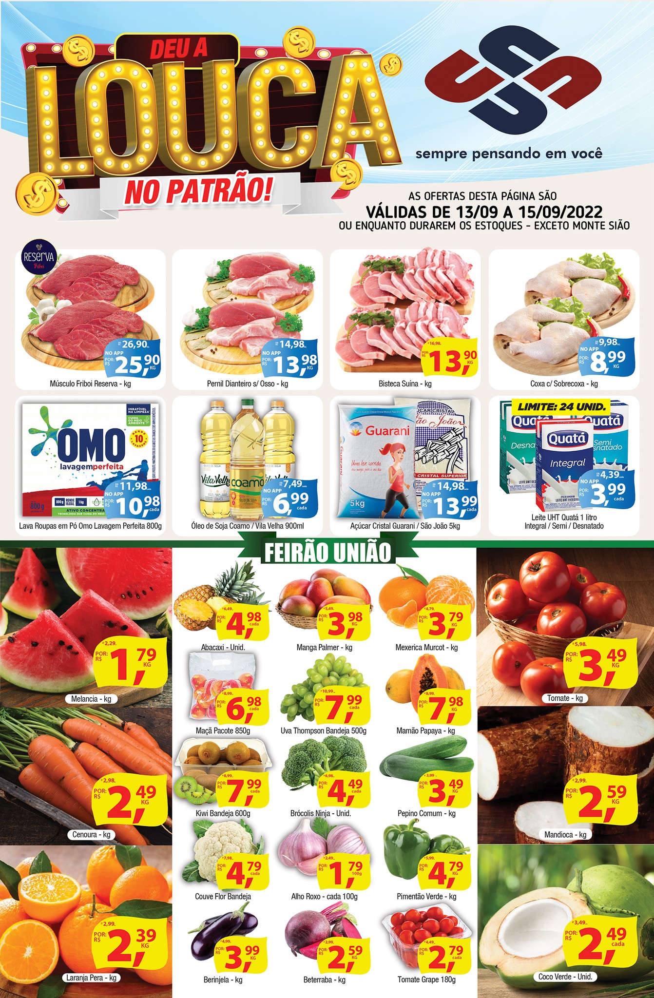 União Supermercados tem mais de 50 ofertas até o dia 15 de setembro