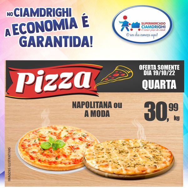 Ciamdrighi tem quarta de pizza, hortifrúti e mais 60 opções em oferta