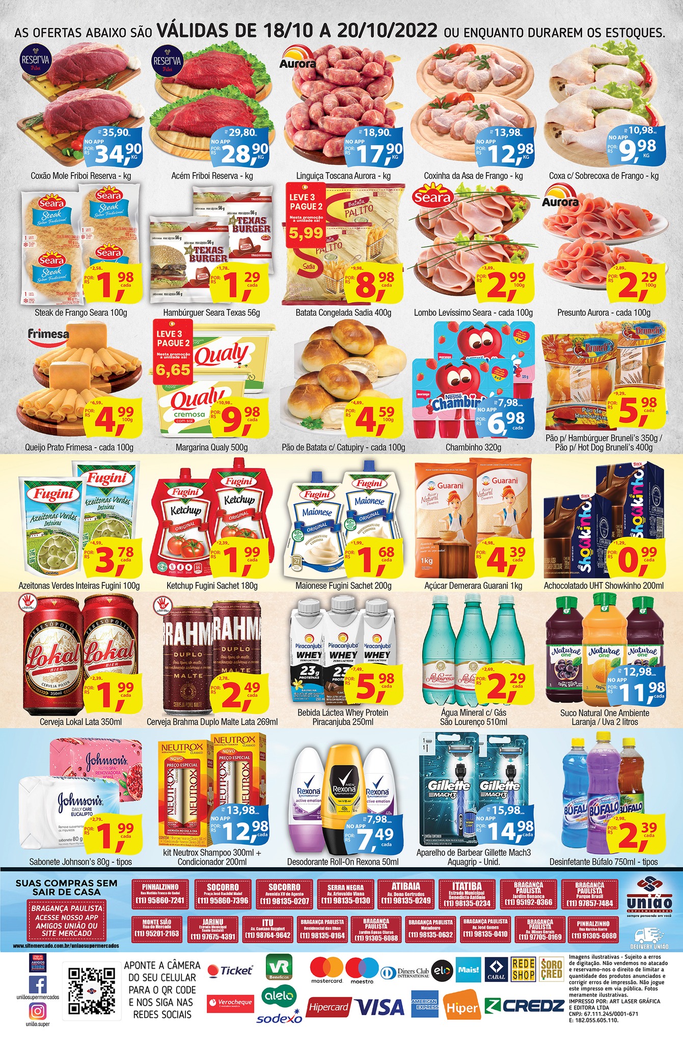 União Supermercados tem ofertas em bebidas, açougue, hortifrúti e muito mais para a quarta-feira