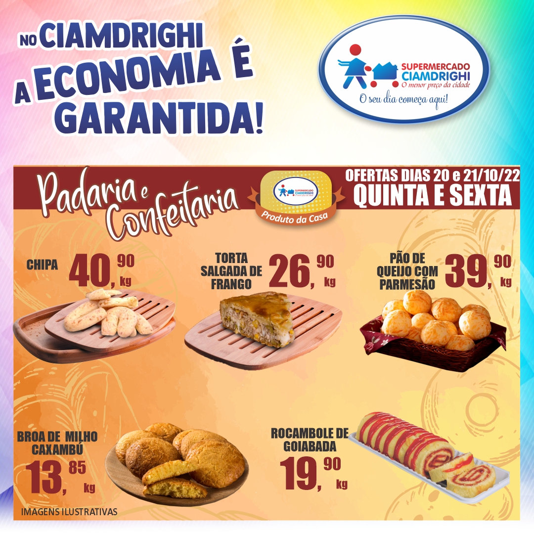 Ciamdrighi tem quinta-feira de ofertas na Padaria, Confeitaria e mais 60 opções