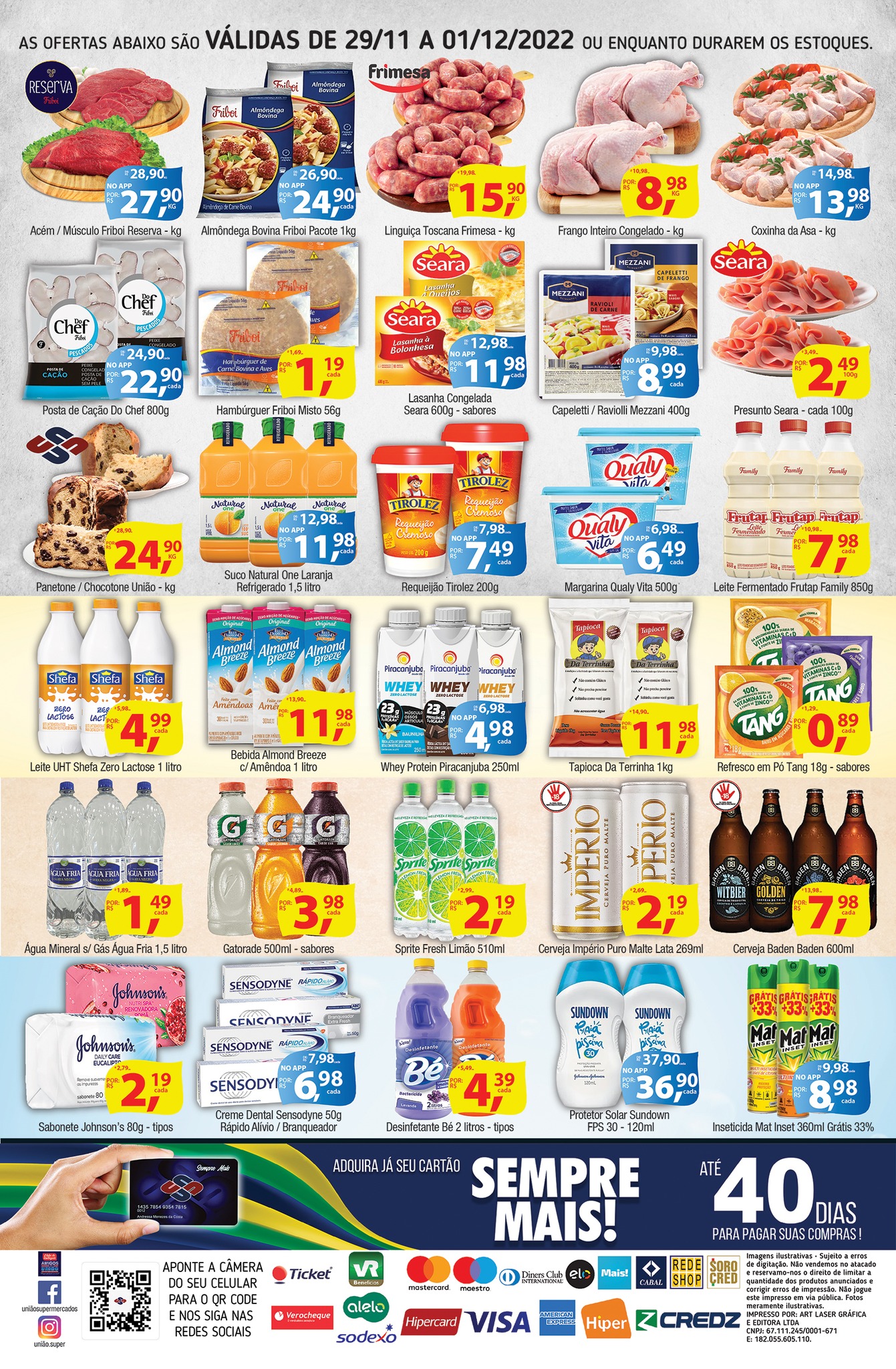União Supermercados tem mais de 50 ofertas para a quarta-feira, 30