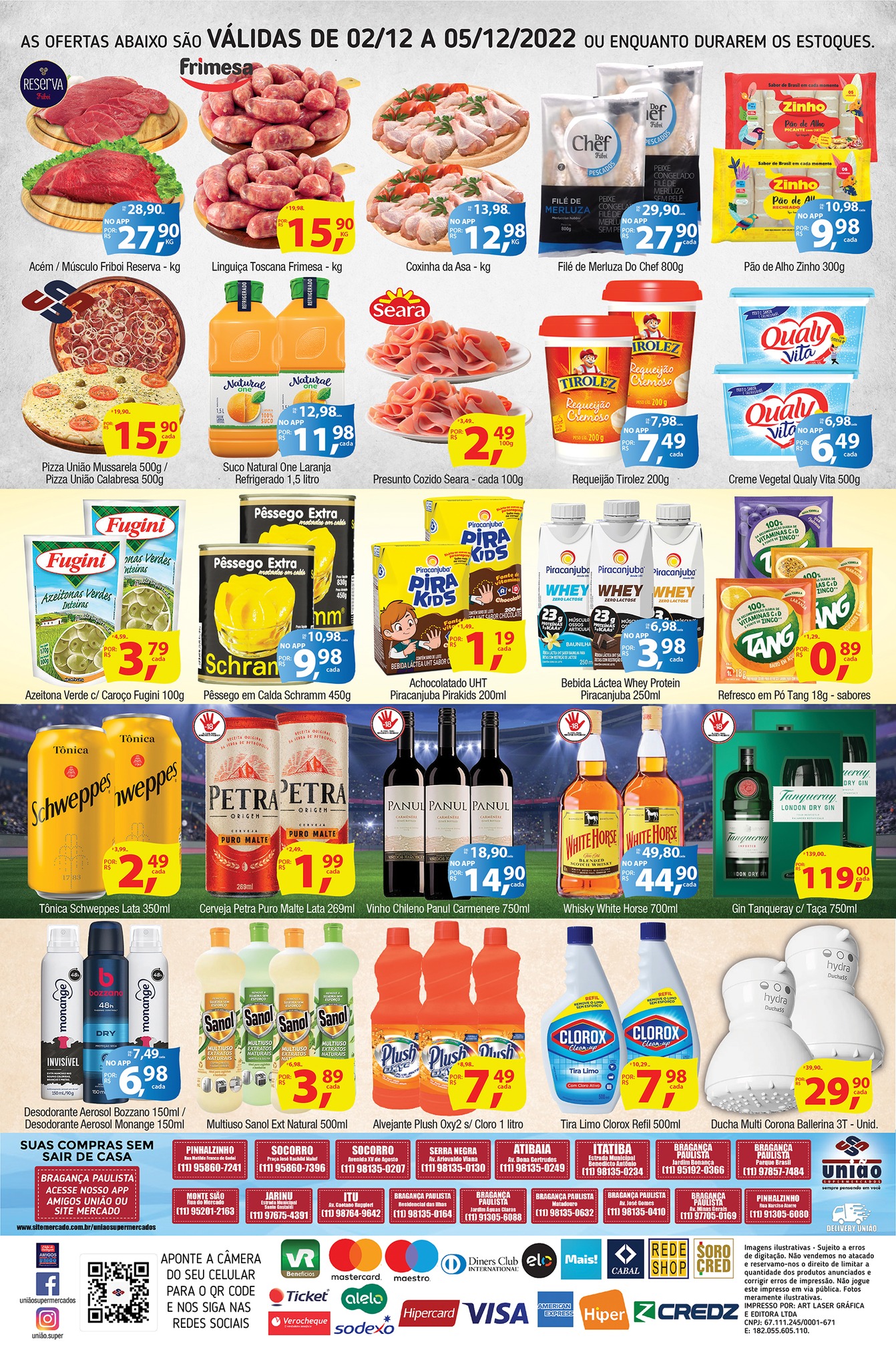 União Supermercados tem ofertas em carnes, bebidas, pizzas e muito mais para o fim de semana