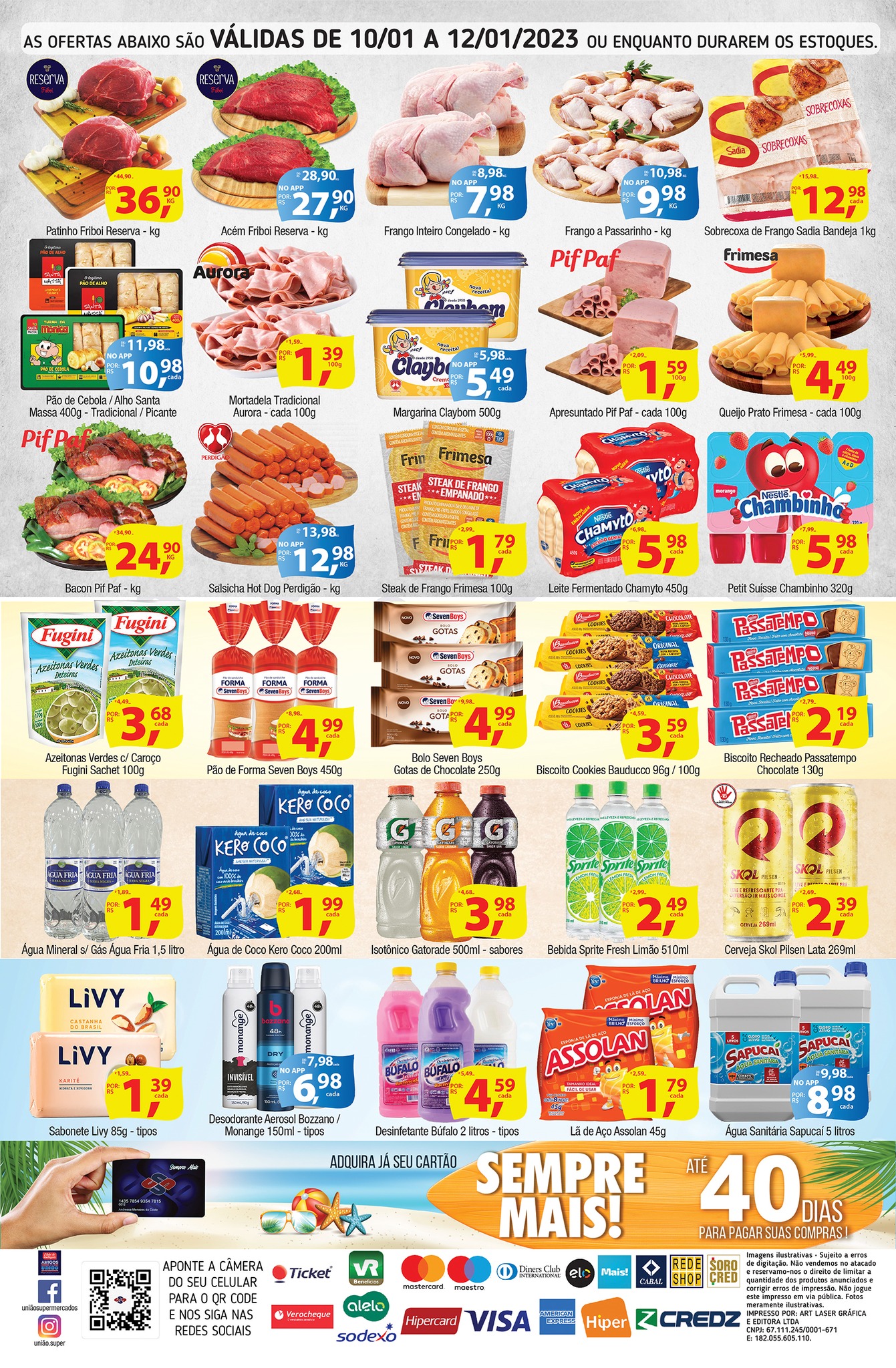 União Supermercados tem ofertas em carnes, bebidas e muito mais para a quarta-feira