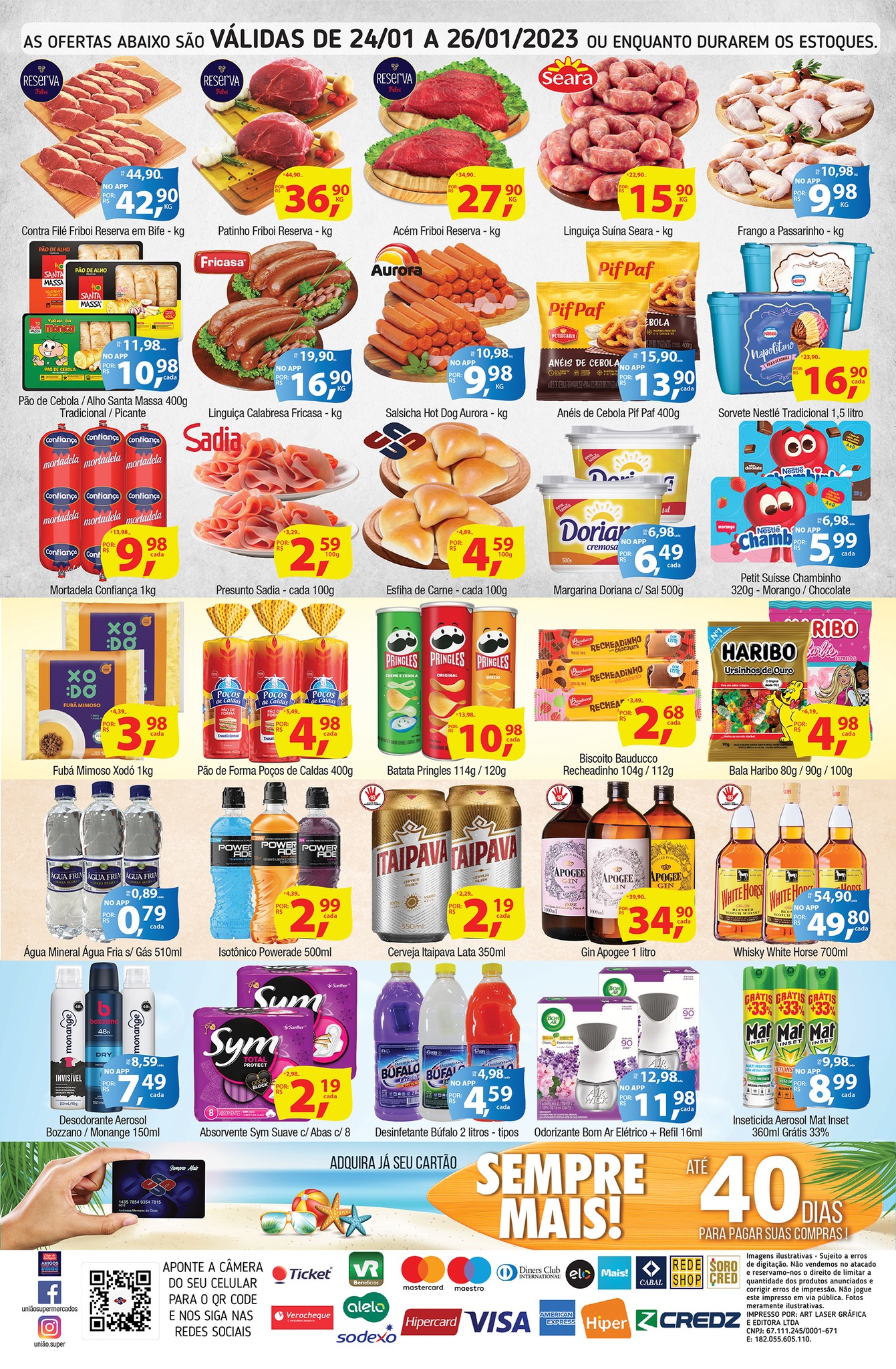 União Supermercados tem ofertas em hortifrúti, carnes, bebidas e muito mais, para a quarta-feira