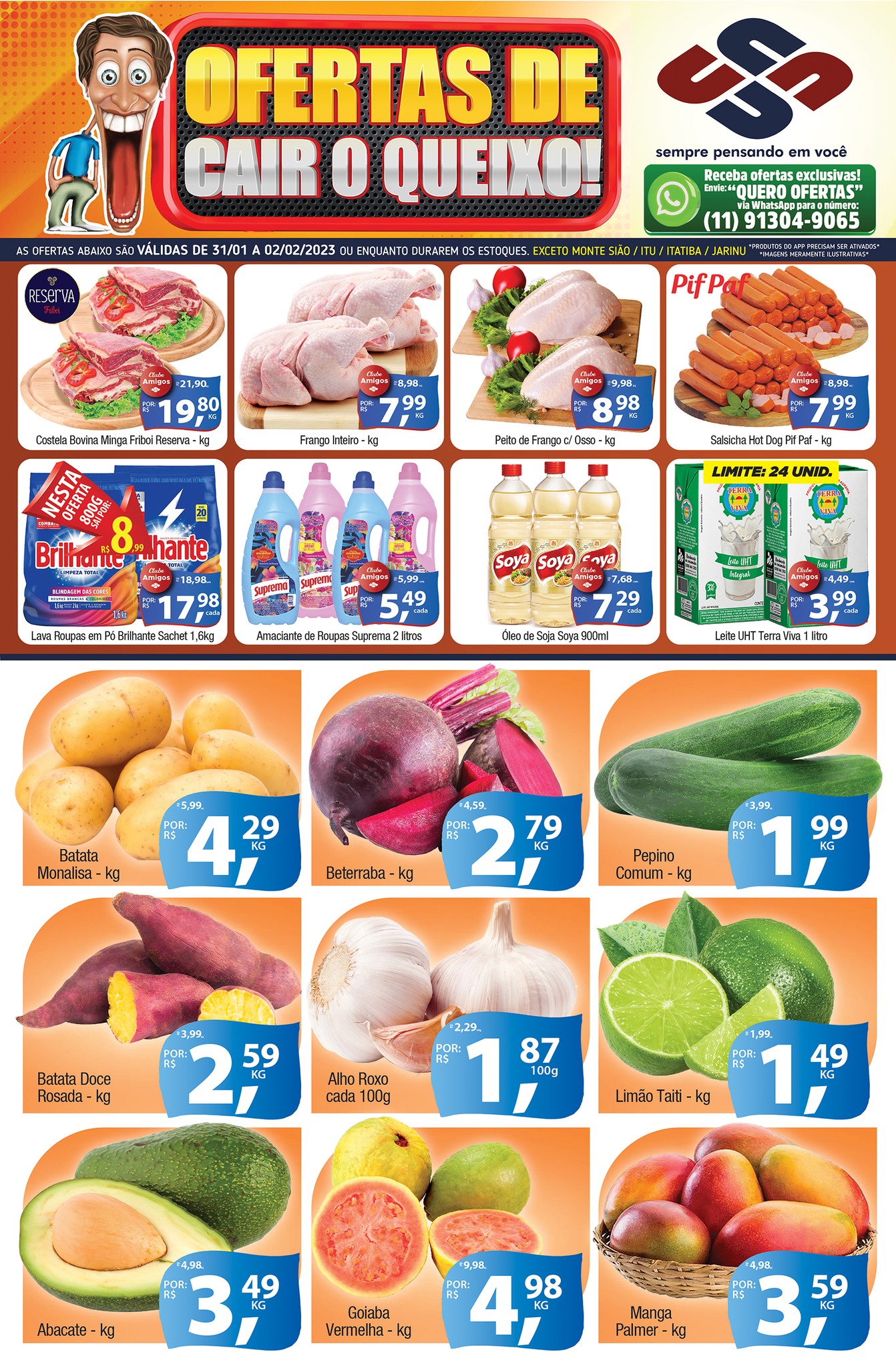 Semana começa com mais de 60 ofertas no União Supermercados