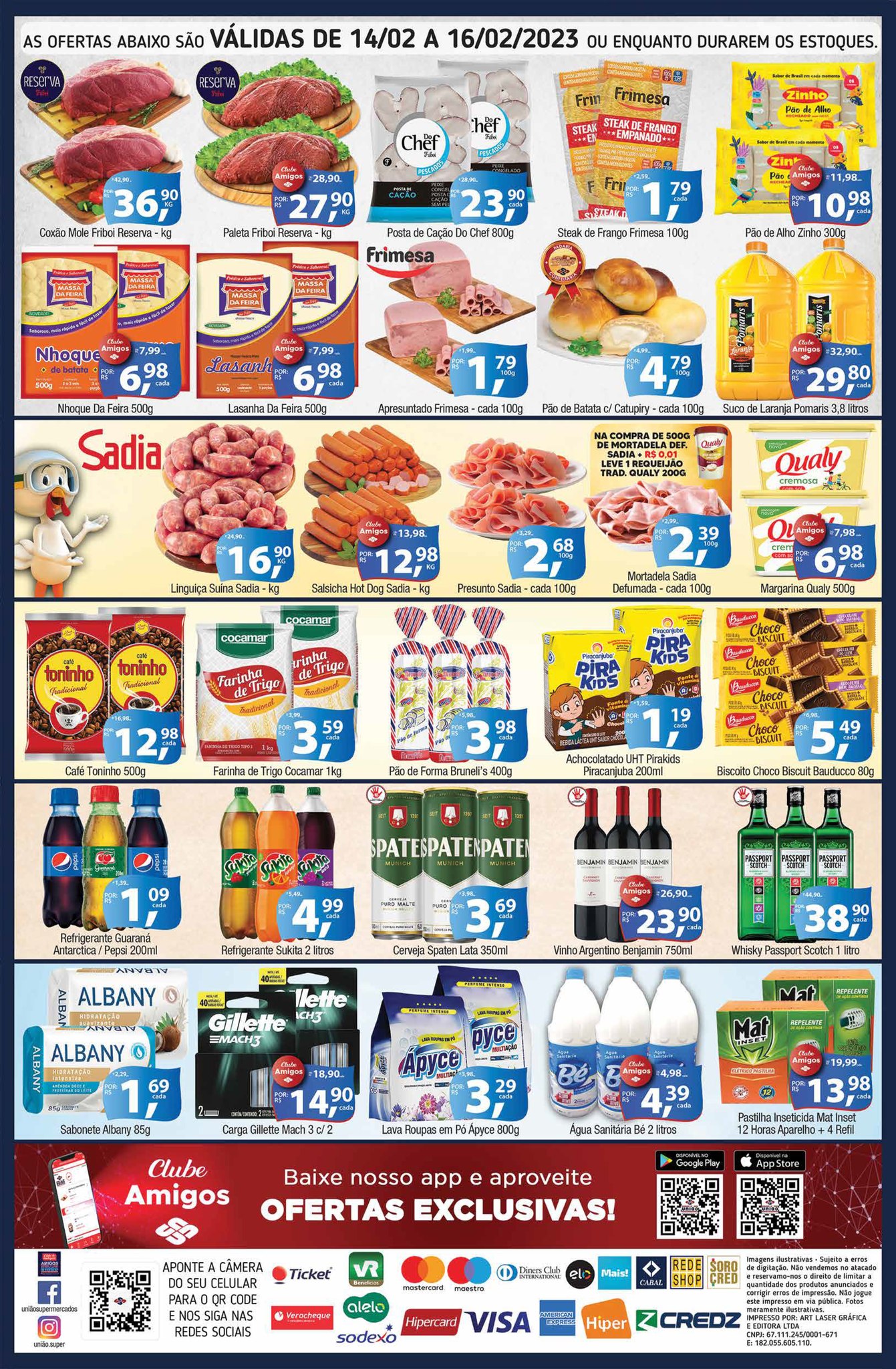 União Supermercados tem ofertas em carnes, bebidas, hortifrúti e especial Sadia para hoje