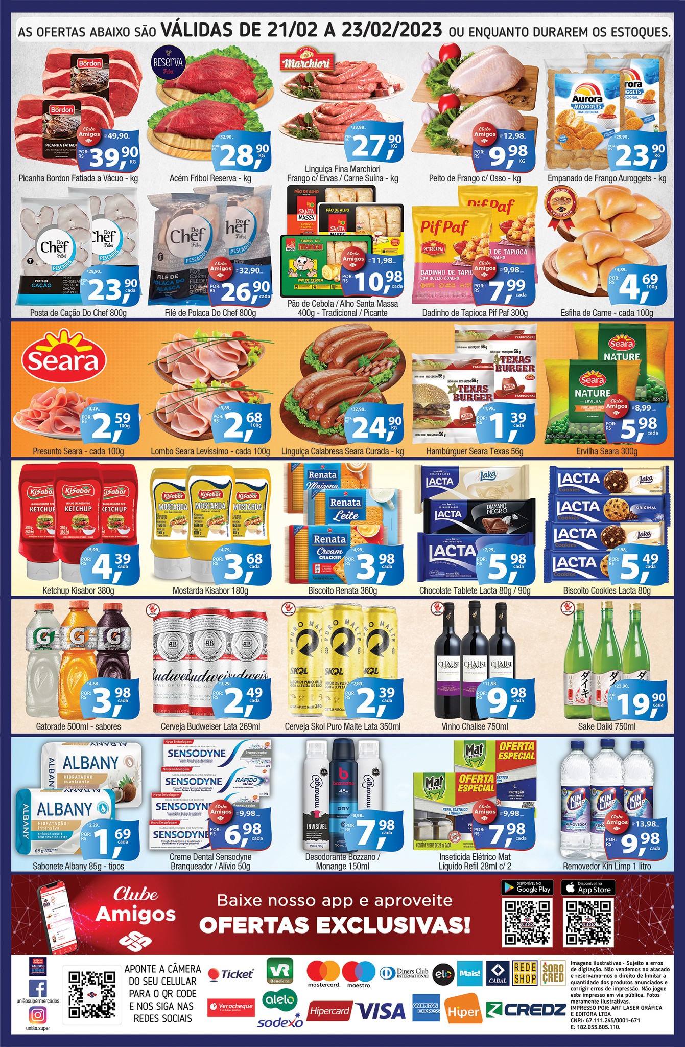 União Supermercados tem ofertas em carnes, bebidas, hortifrúti e muito mais para a quinta-feira