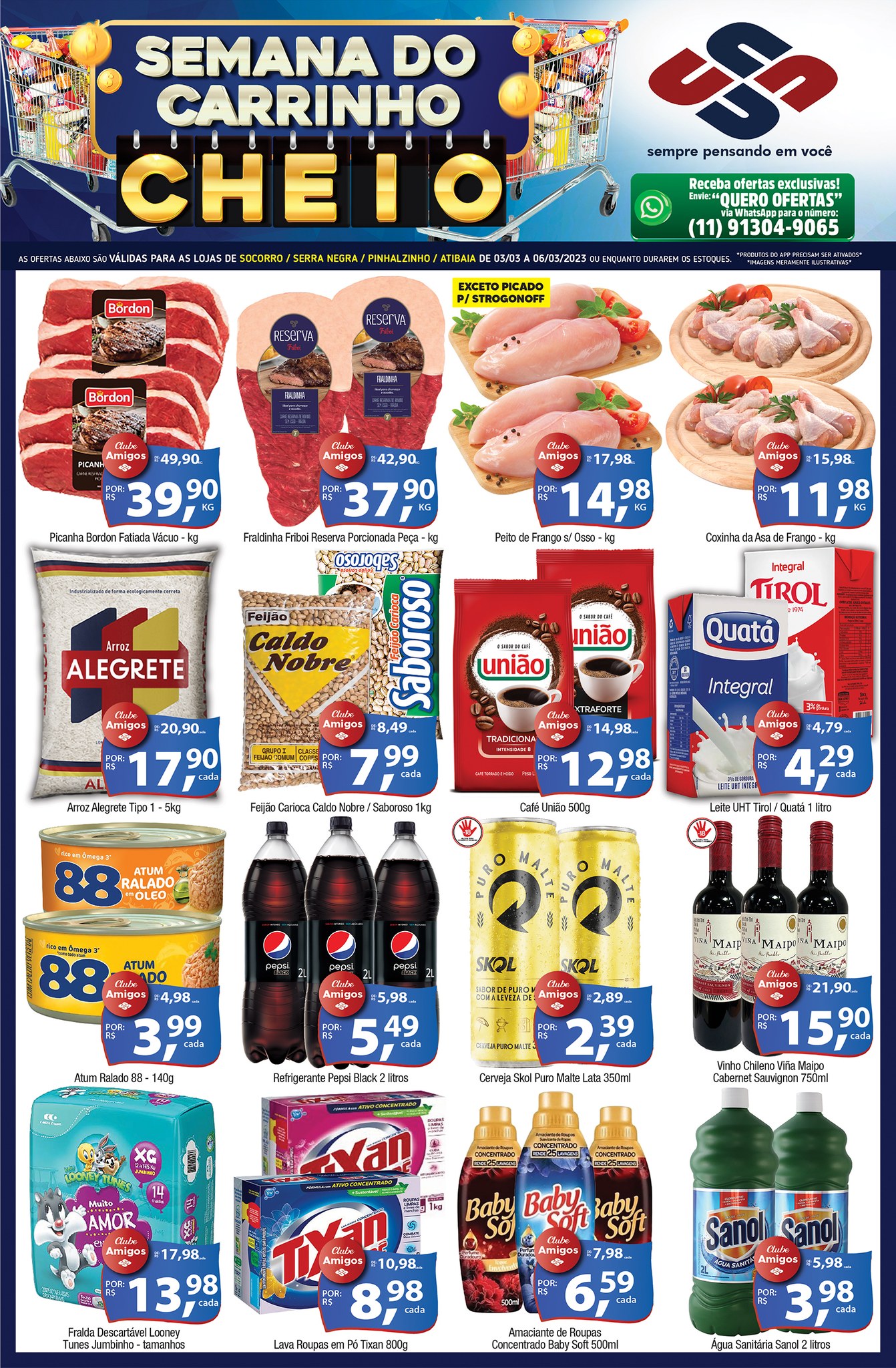 União Supermercados tem mais de 60 ofertas para o fim de semana, em Serra Negra