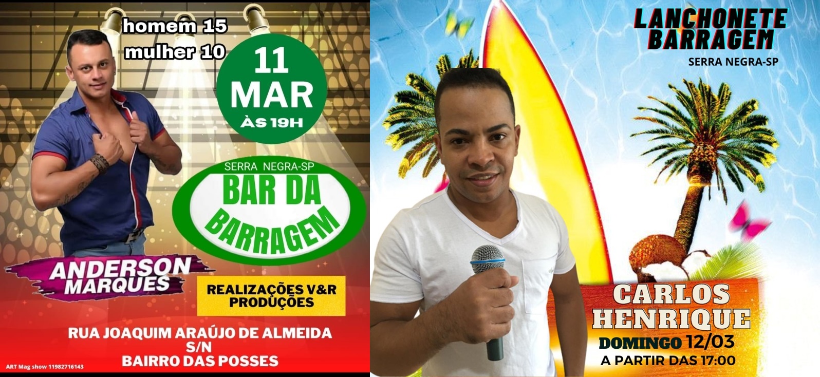 Bar da Barragem tem atrações musicais para o sábado e domingo