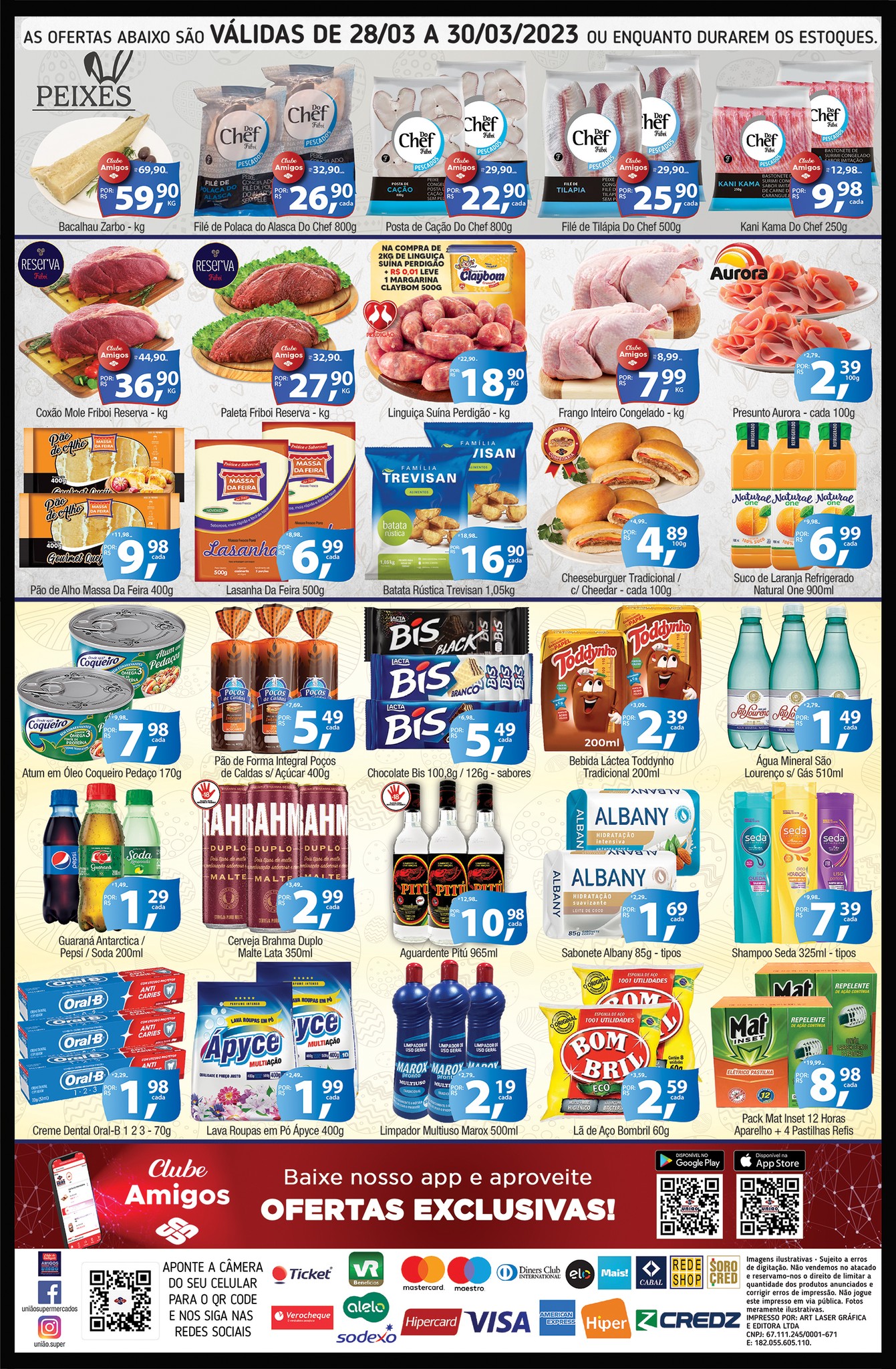 União Supermercados tem ofertas carnes, peixes, bebidas e hortifrúti, para a quarta-feira
