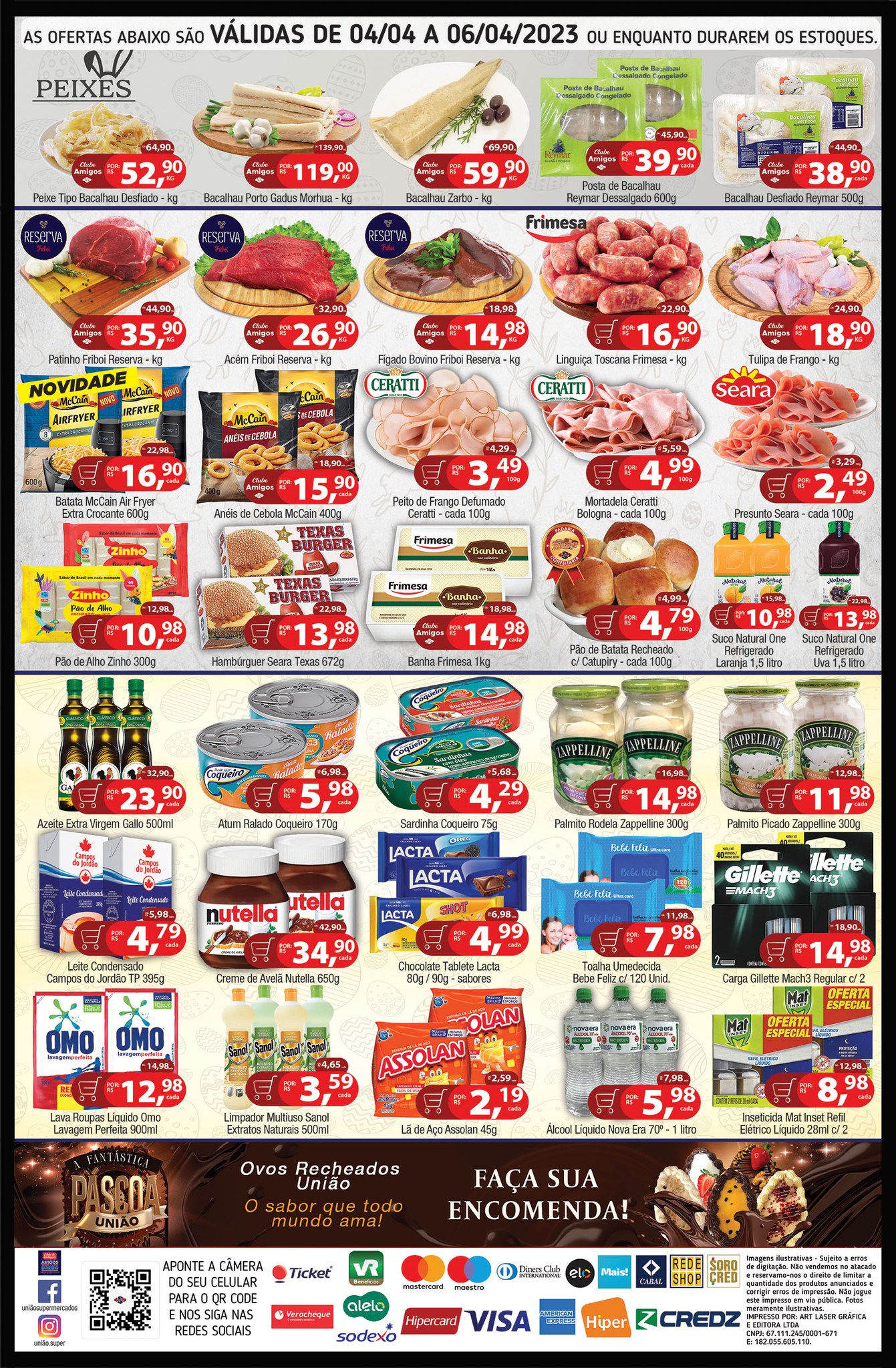 União Supermercados tem ofertas em peixes, carnes, hortifrúti e muito mais para hoje
